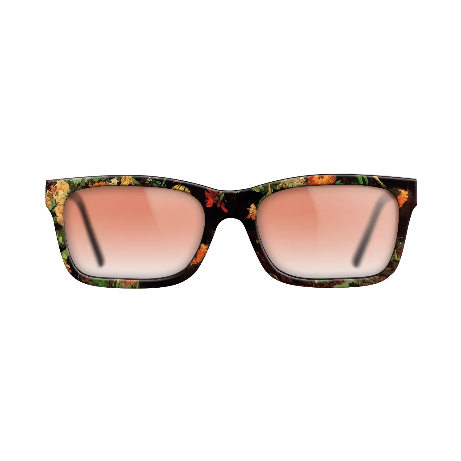 Oil Painting on Straight Grain Walnut: Rococo - Vase with Zinnias and Geraniums, 1886 - Vincent van Gogh - The Sage - Rectangle - 1884 - SIRIS wood optic