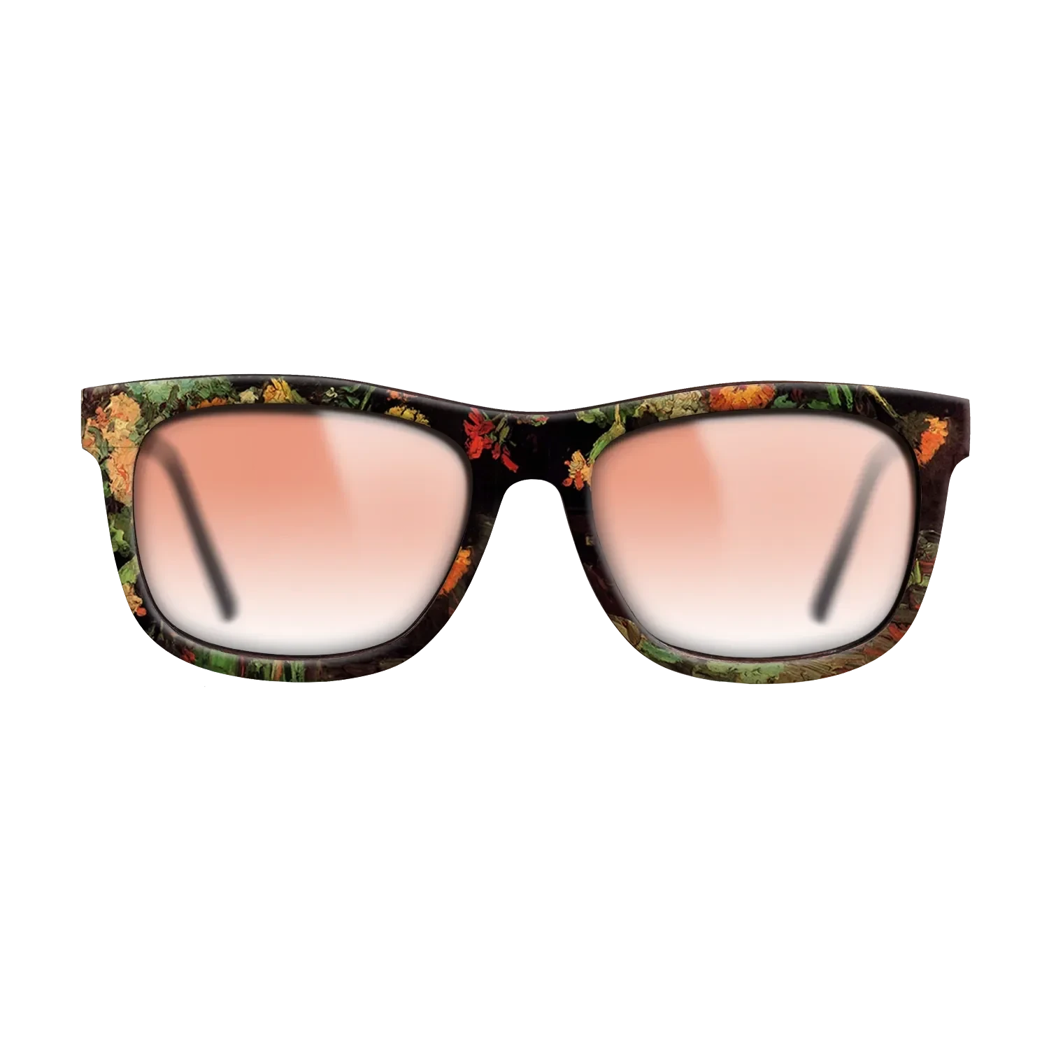 Oil Painting on Straight Grain Walnut: Rococo - Vase with Zinnias and Geraniums, 1886 - Vincent van Gogh - The Hero - Square - 1884 - SIRIS wood optic