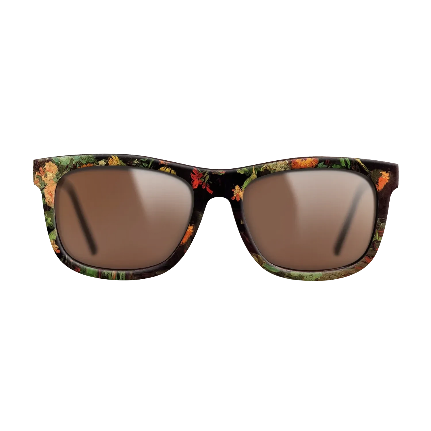 Oil Painting on Straight Grain Walnut: Rococo - Vase with Zinnias and Geraniums, 1886 - Vincent van Gogh - The Hero - Square - 1884 - SIRIS wood optic