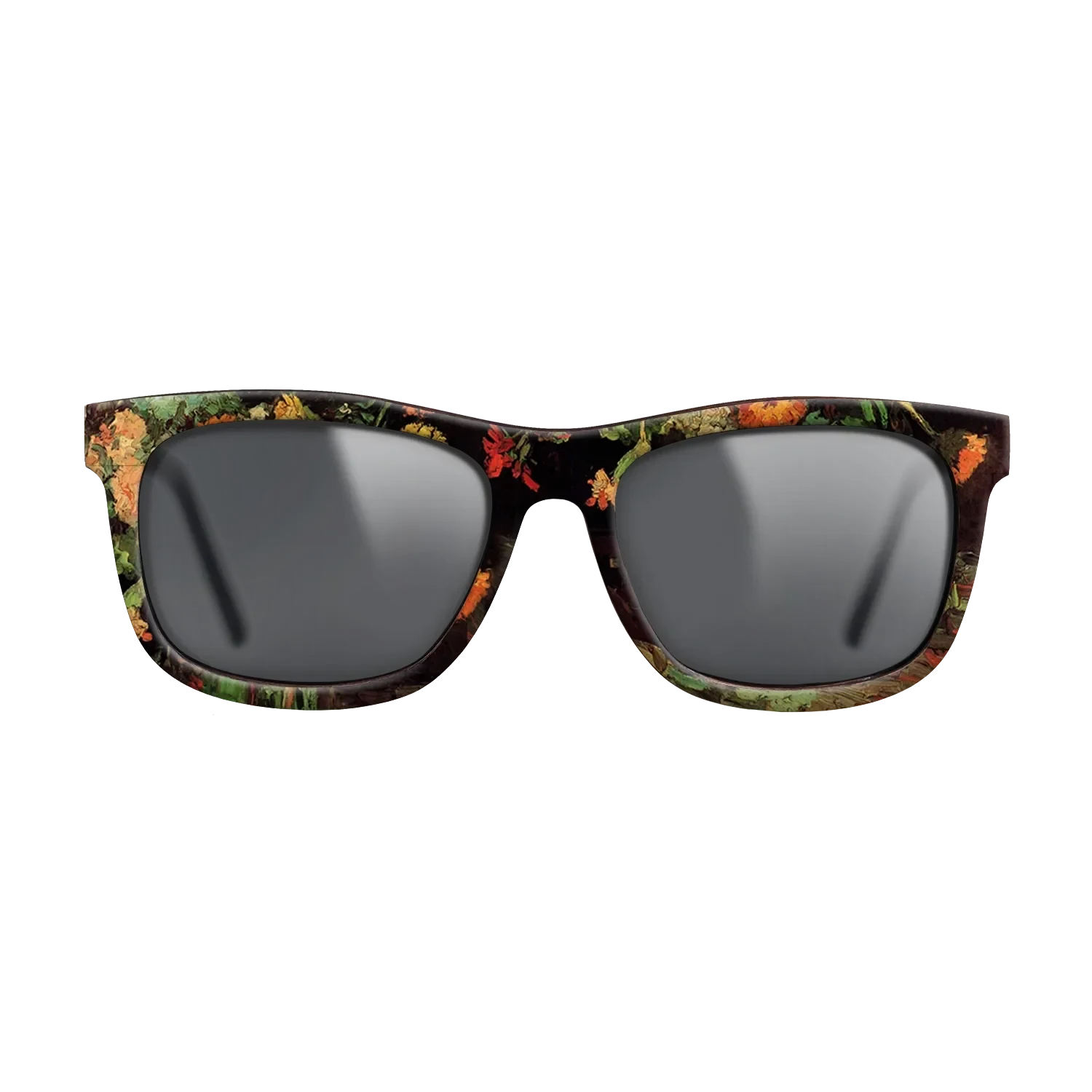 Oil Painting on Straight Grain Walnut: Rococo - Vase with Zinnias and Geraniums, 1886 - Vincent van Gogh - The Hero - Square - 1884 - SIRIS wood optic