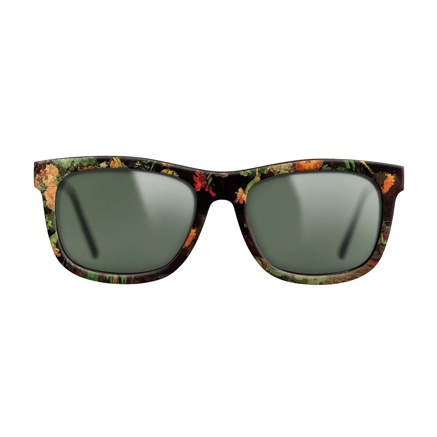 Oil Painting on Straight Grain Walnut: Rococo - Vase with Zinnias and Geraniums, 1886 - Vincent van Gogh - The Hero - Square - 1884 - SIRIS wood optic