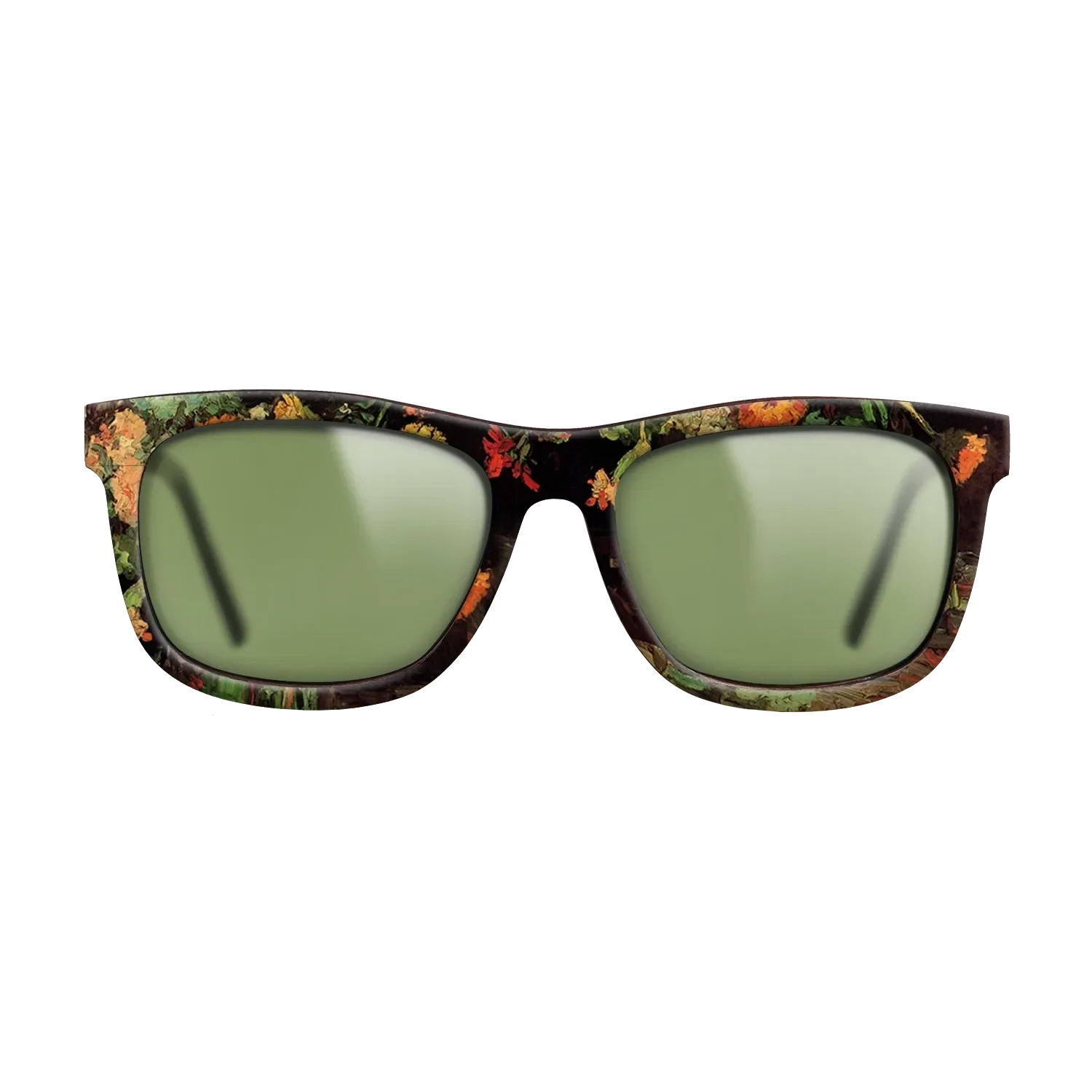 Oil Painting on Straight Grain Walnut: Rococo - Vase with Zinnias and Geraniums, 1886 - Vincent van Gogh - The Hero - Square - 1884 - SIRIS wood optic