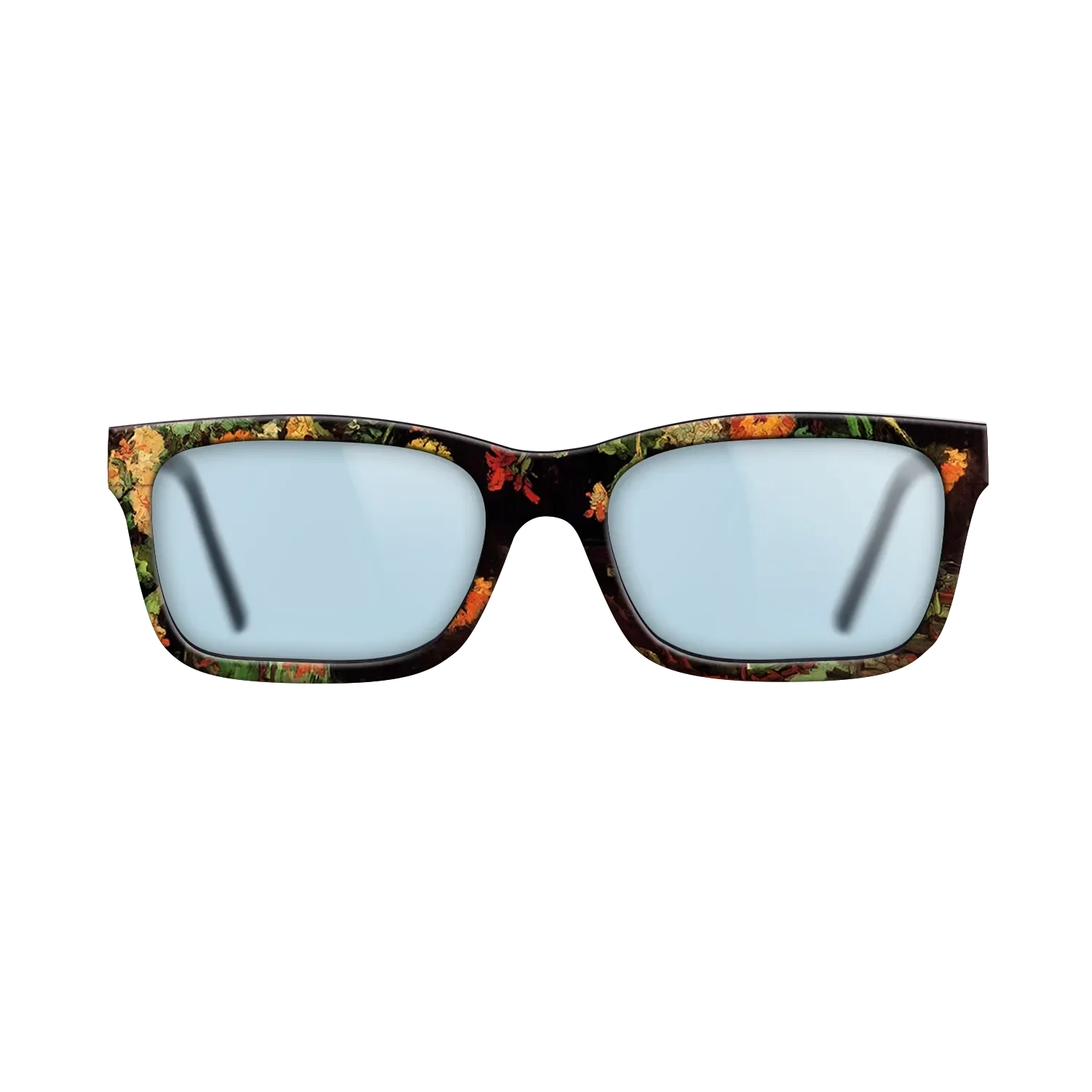 Oil Painting on Straight Grain Walnut: Rococo - Vase with Zinnias and Geraniums, 1886 - Vincent van Gogh - The Sage - Rectangle - 1884 - SIRIS wood optic