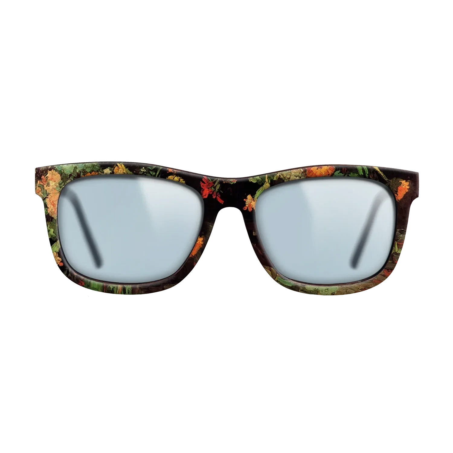 Oil Painting on Straight Grain Walnut: Rococo - Vase with Zinnias and Geraniums, 1886 - Vincent van Gogh - The Hero - Square - 1884 - SIRIS wood optic