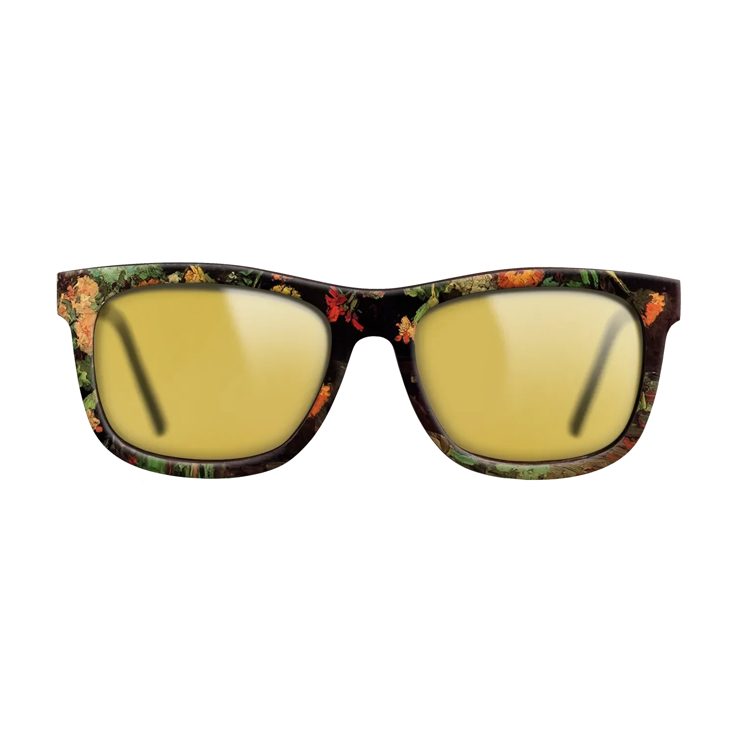 Oil Painting on Straight Grain Walnut: Rococo - Vase with Zinnias and Geraniums, 1886 - Vincent van Gogh - The Hero - Square - 1884 - SIRIS wood optic