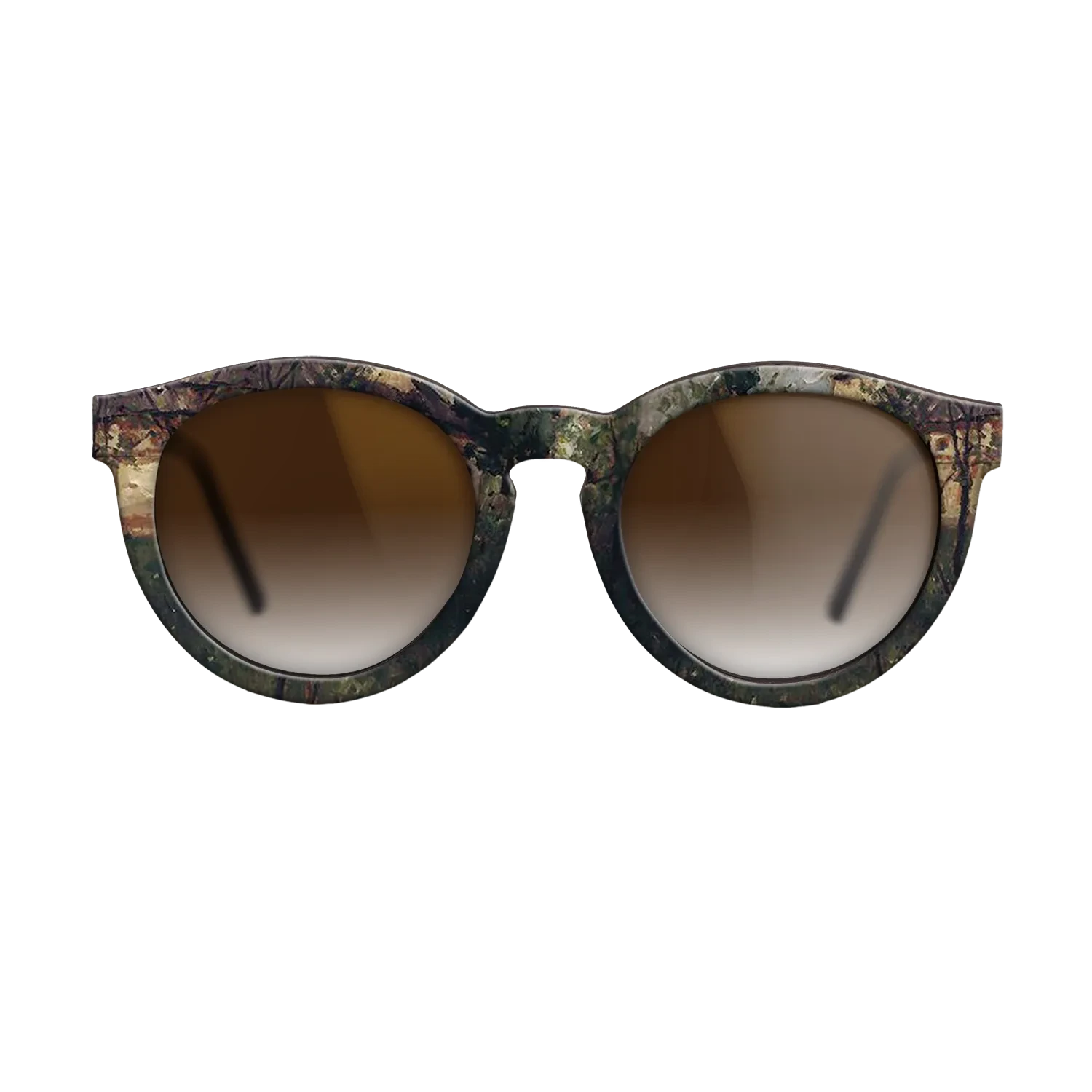 Oil Painting on Straight Grain Walnut: Rococo - Village Church - Stefan Luchian - The Rebel - Round - 1190 - SIRIS wood optic