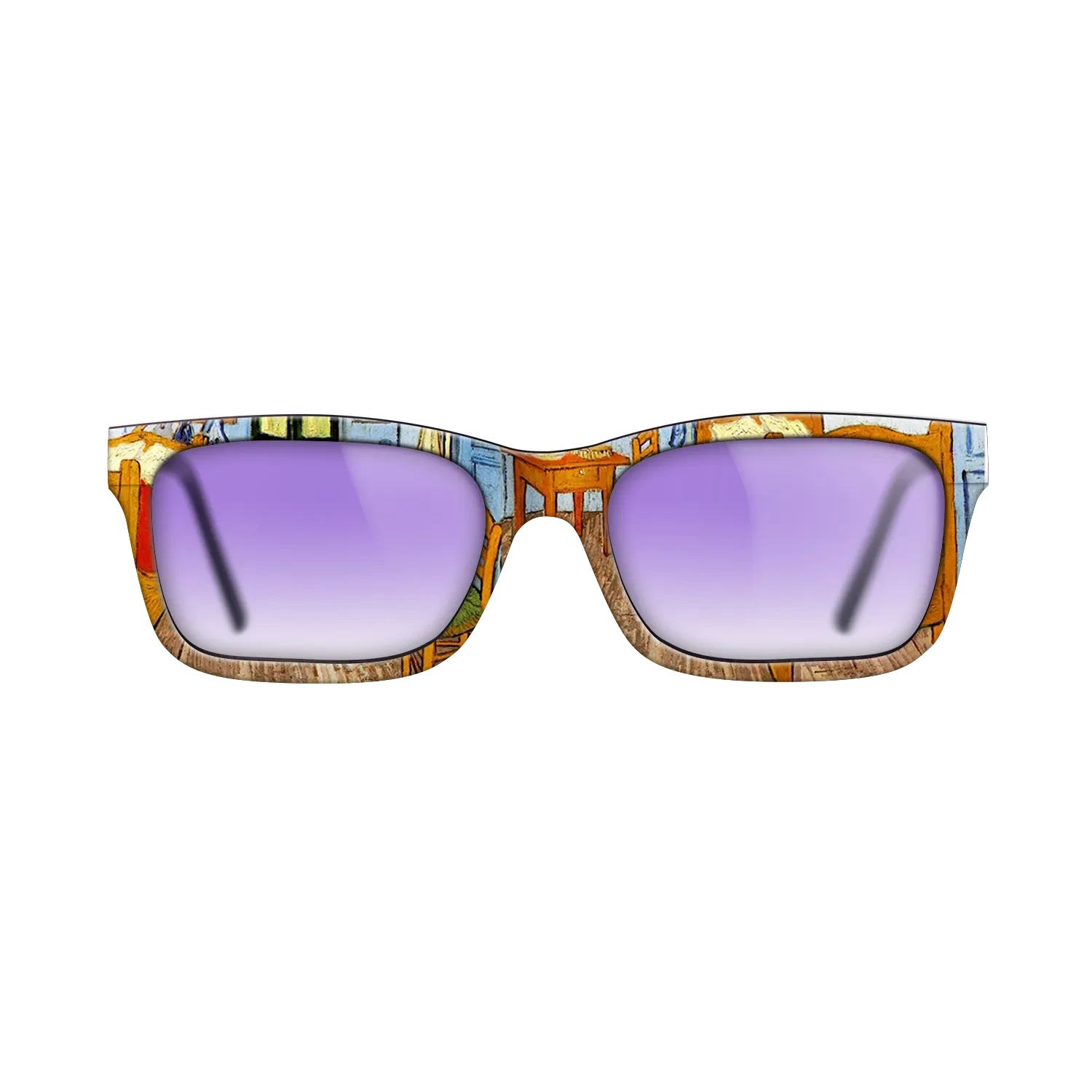 Oil Painting on Straight Grain Walnut: Rococo - Vincent_s Bedroom in Arles, 1889 - Vincent van Gogh - The Sage - Rectangle - 802 - SIRIS wood optic