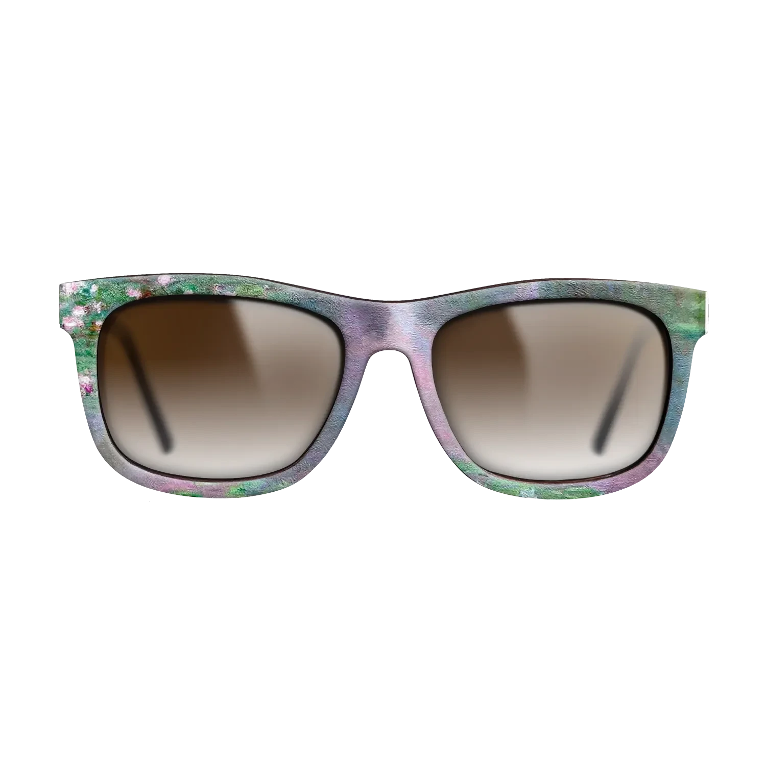 Oil Painting on Straight Grain Walnut: Rococo - Water Lilies, 1905 - Claude Monet - The Hero - Square - 1796 - SIRIS wood optic