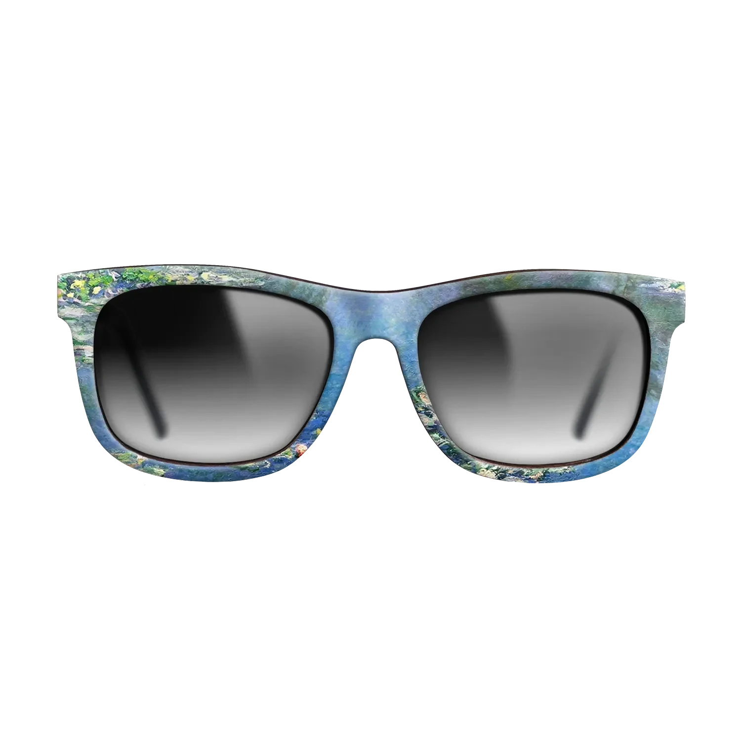 Oil Painting on Straight Grain Walnut: Rococo - Water Lilies, 1906 - Claude Monet - The Hero - Square - 931 - SIRIS wood optic