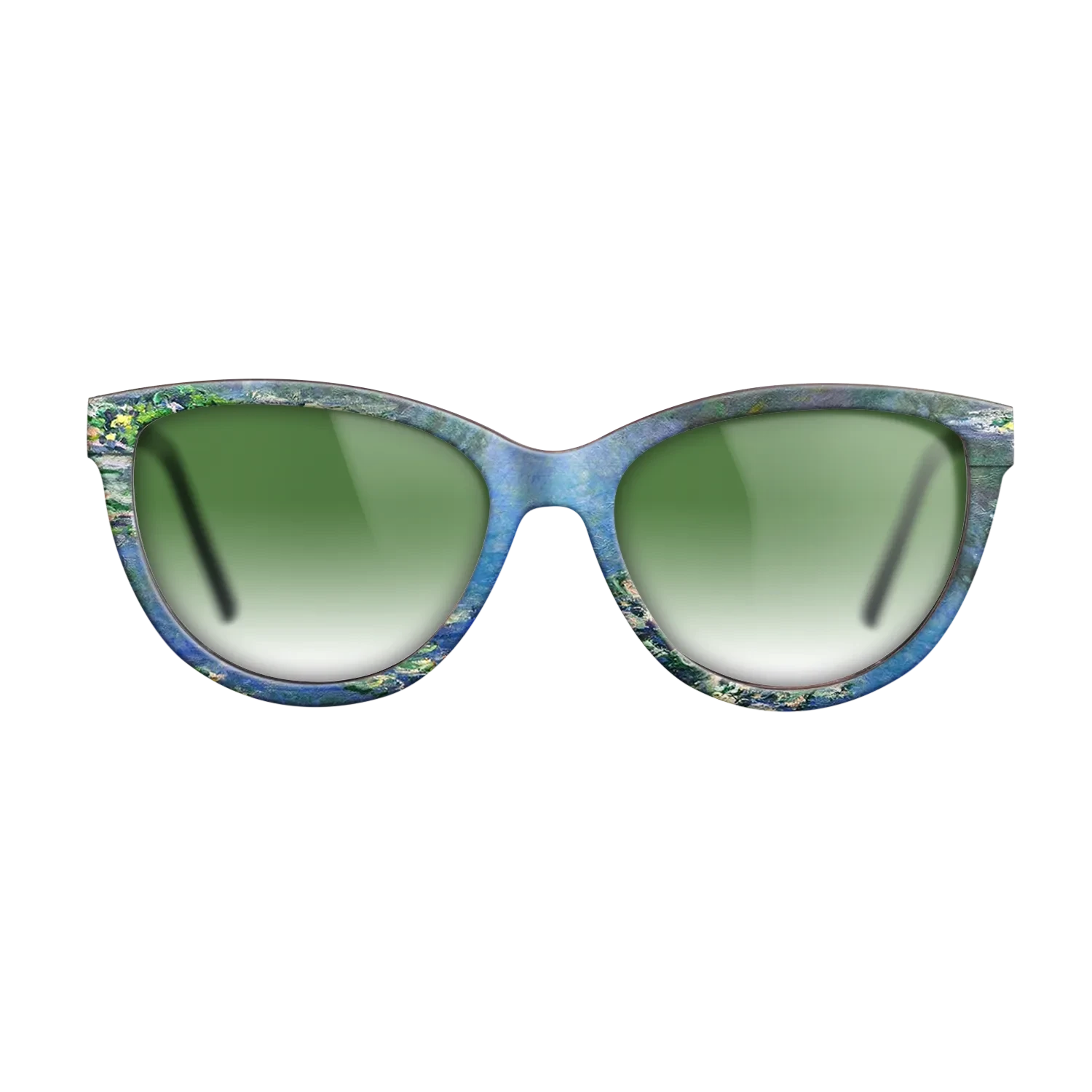 Oil Painting on Straight Grain Walnut: Rococo - Water Lilies, 1906 - Claude Monet - The Maiden - Cat - 931 - SIRIS wood optic