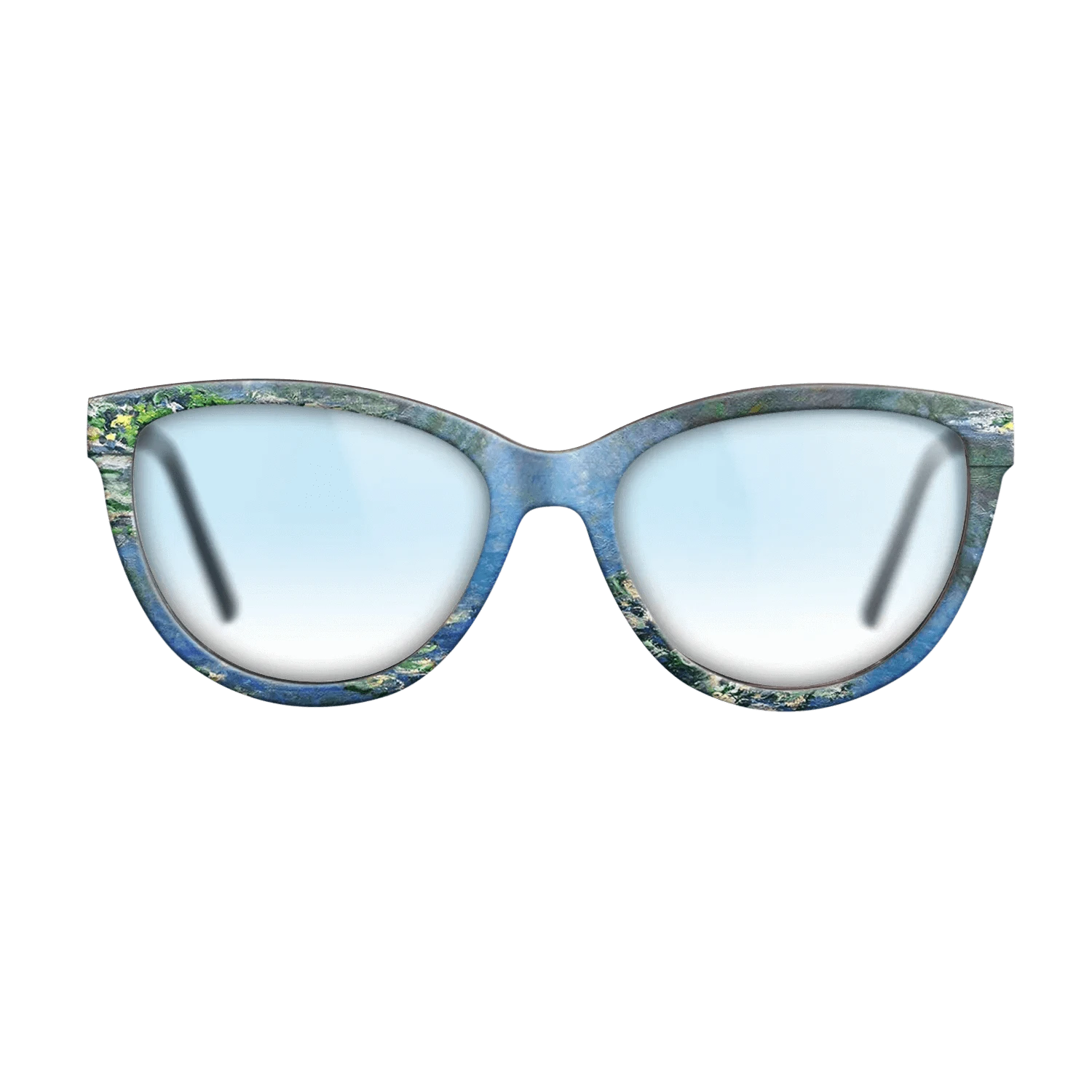 Oil Painting on Straight Grain Walnut: Rococo - Water Lilies, 1906 - Claude Monet - The Maiden - Cat - 931 - SIRIS wood optic