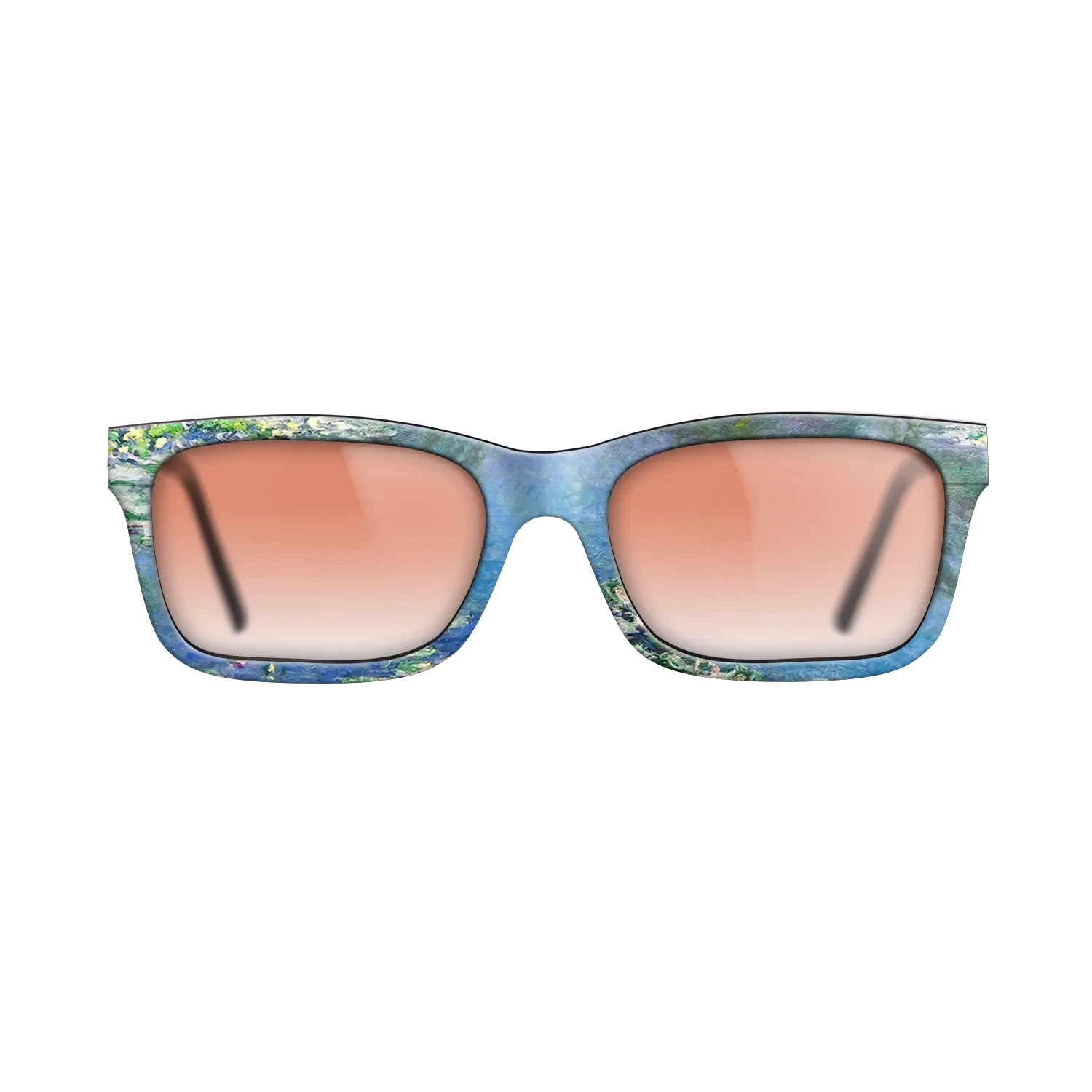 Oil Painting on Straight Grain Walnut: Rococo - Water Lilies, 1906 - Claude Monet - The Sage - Rectangle - 931 - SIRIS wood optic