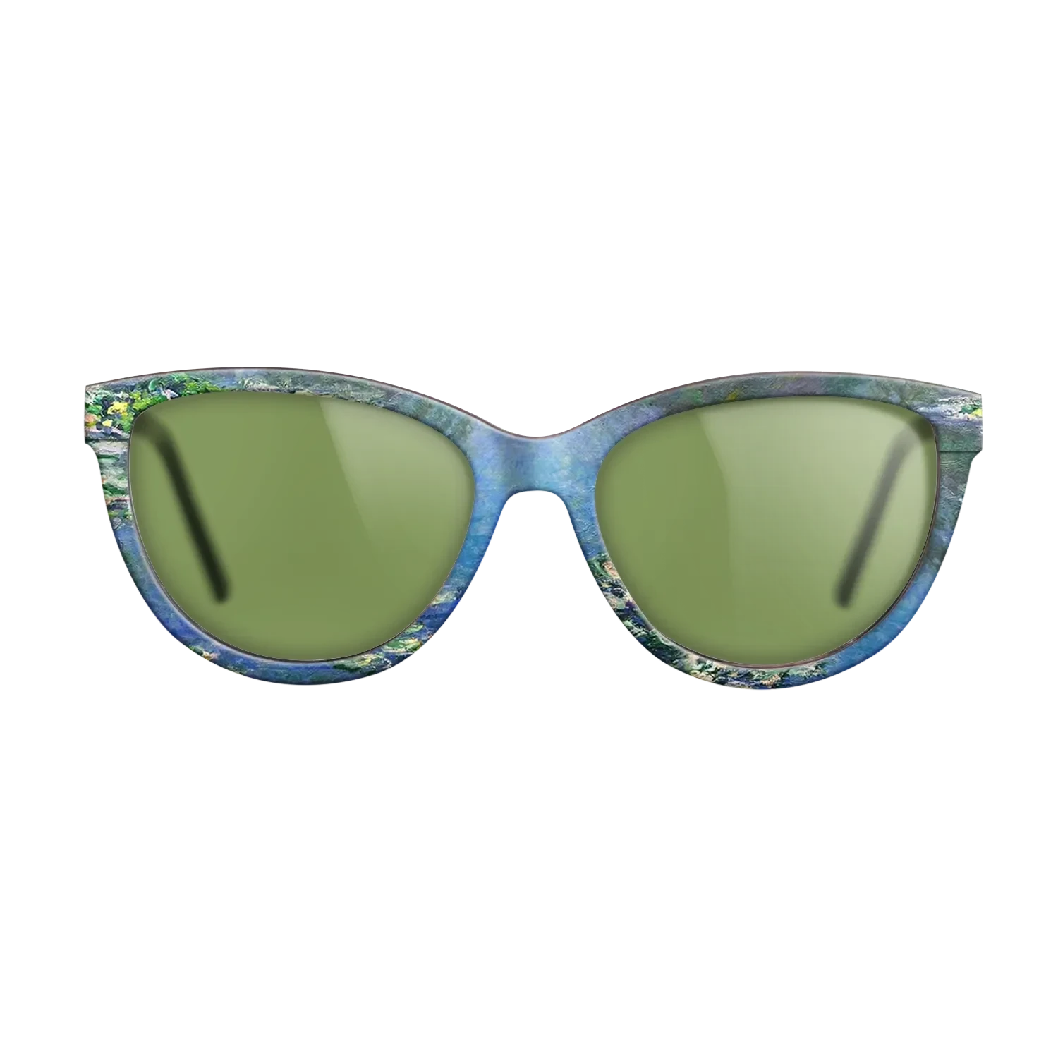 Oil Painting on Straight Grain Walnut: Rococo - Water Lilies, 1906 - Claude Monet - The Maiden - Cat - 931 - SIRIS wood optic