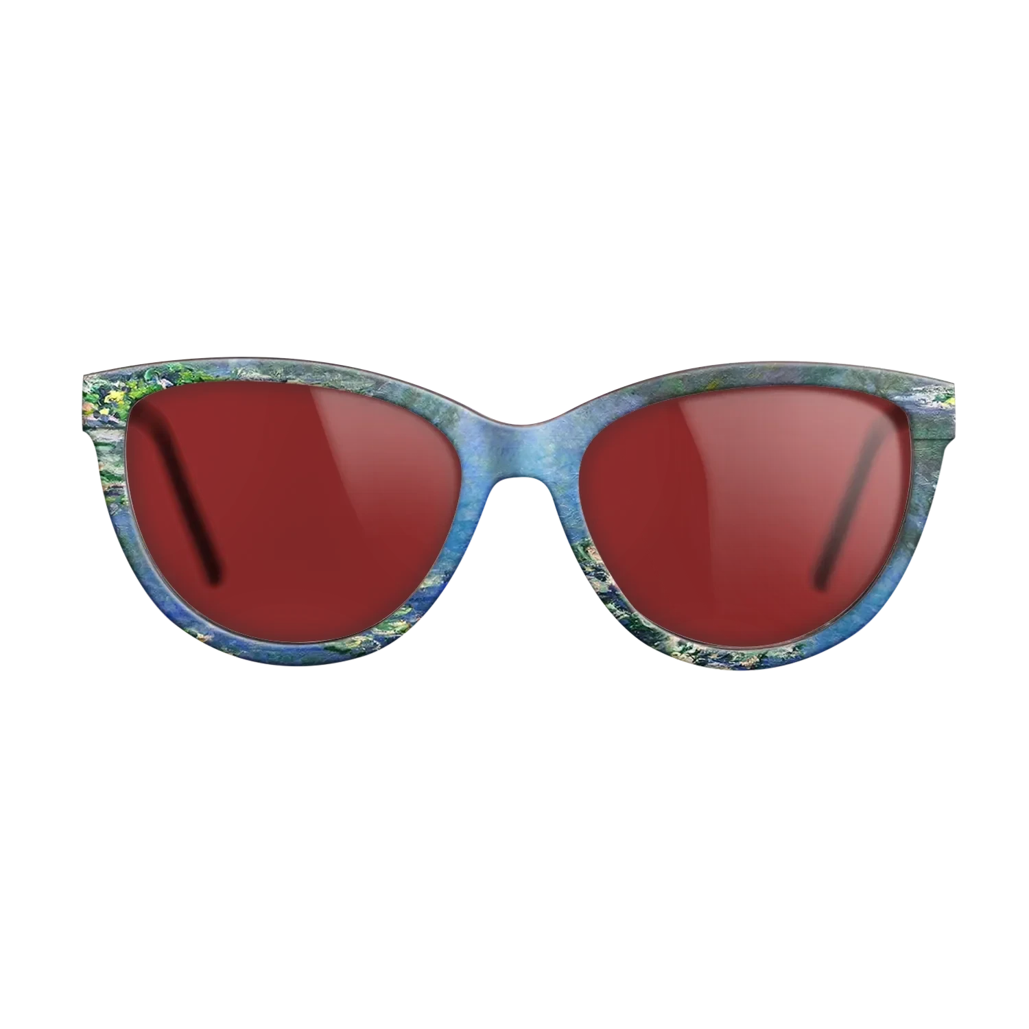 Oil Painting on Straight Grain Walnut: Rococo - Water Lilies, 1906 - Claude Monet - The Maiden - Cat - 931 - SIRIS wood optic