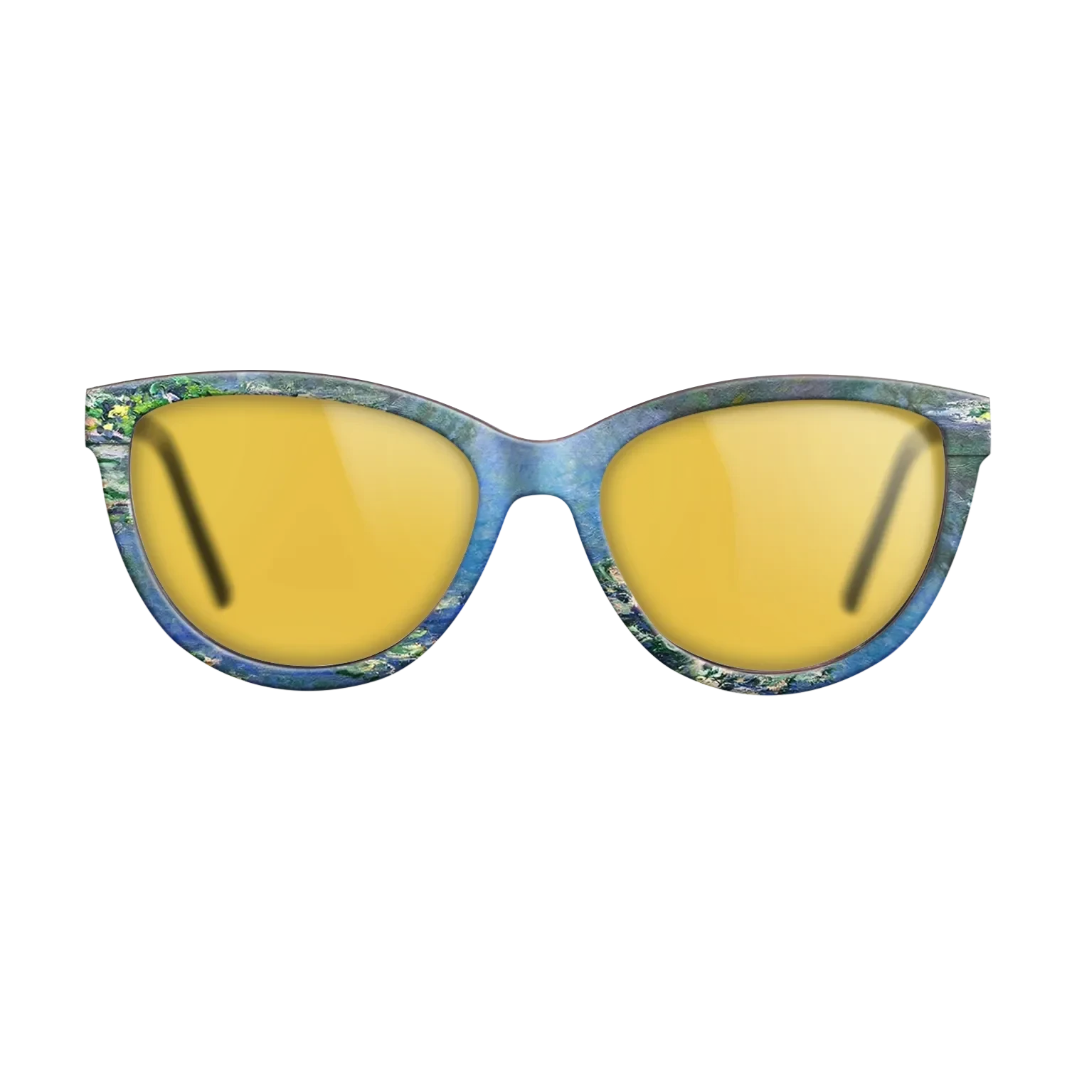 Oil Painting on Straight Grain Walnut: Rococo - Water Lilies, 1906 - Claude Monet - The Maiden - Cat - 931 - SIRIS wood optic