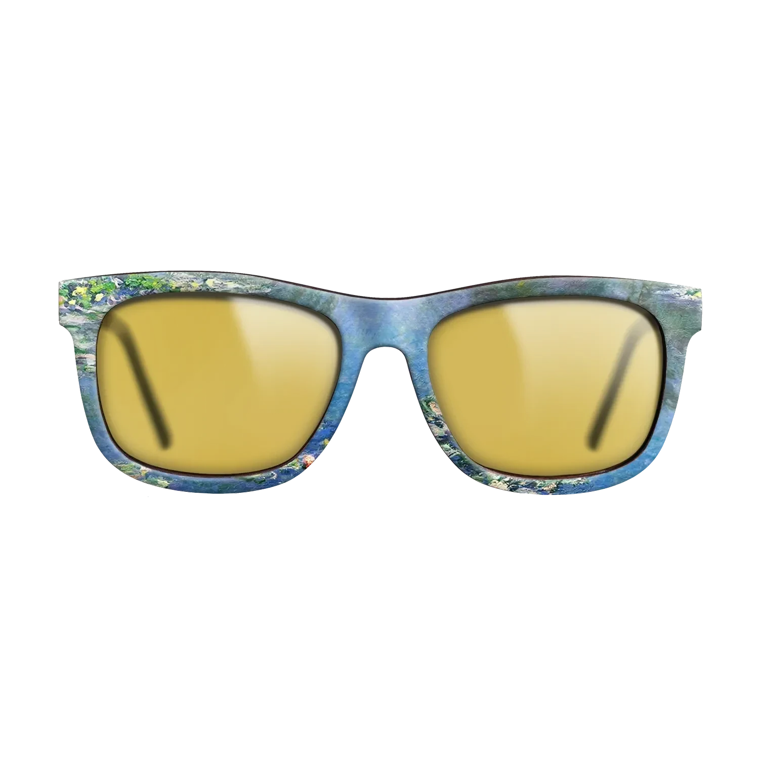 Oil Painting on Straight Grain Walnut: Rococo - Water Lilies, 1906 - Claude Monet - The Hero - Square - 931 - SIRIS wood optic