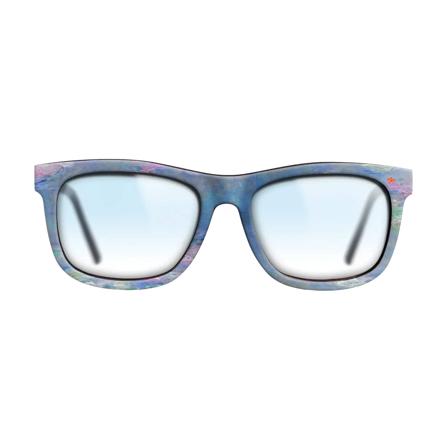 Oil Painting on Straight Grain Walnut: Rococo - Water Lilies, 1908 - Claude Monet - The Hero - Square - 1084 - SIRIS wood optic