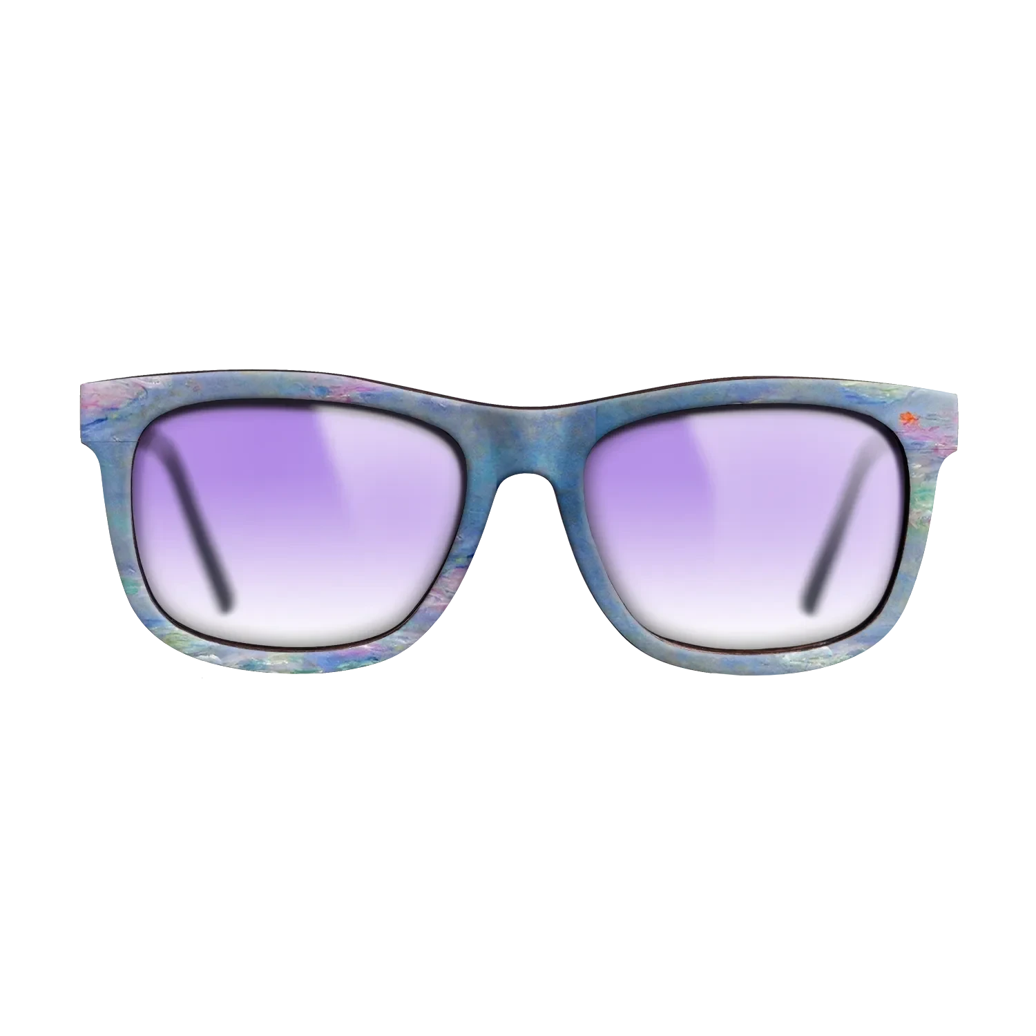 Oil Painting on Straight Grain Walnut: Rococo - Water Lilies, 1908 - Claude Monet - The Hero - Square - 1084 - SIRIS wood optic