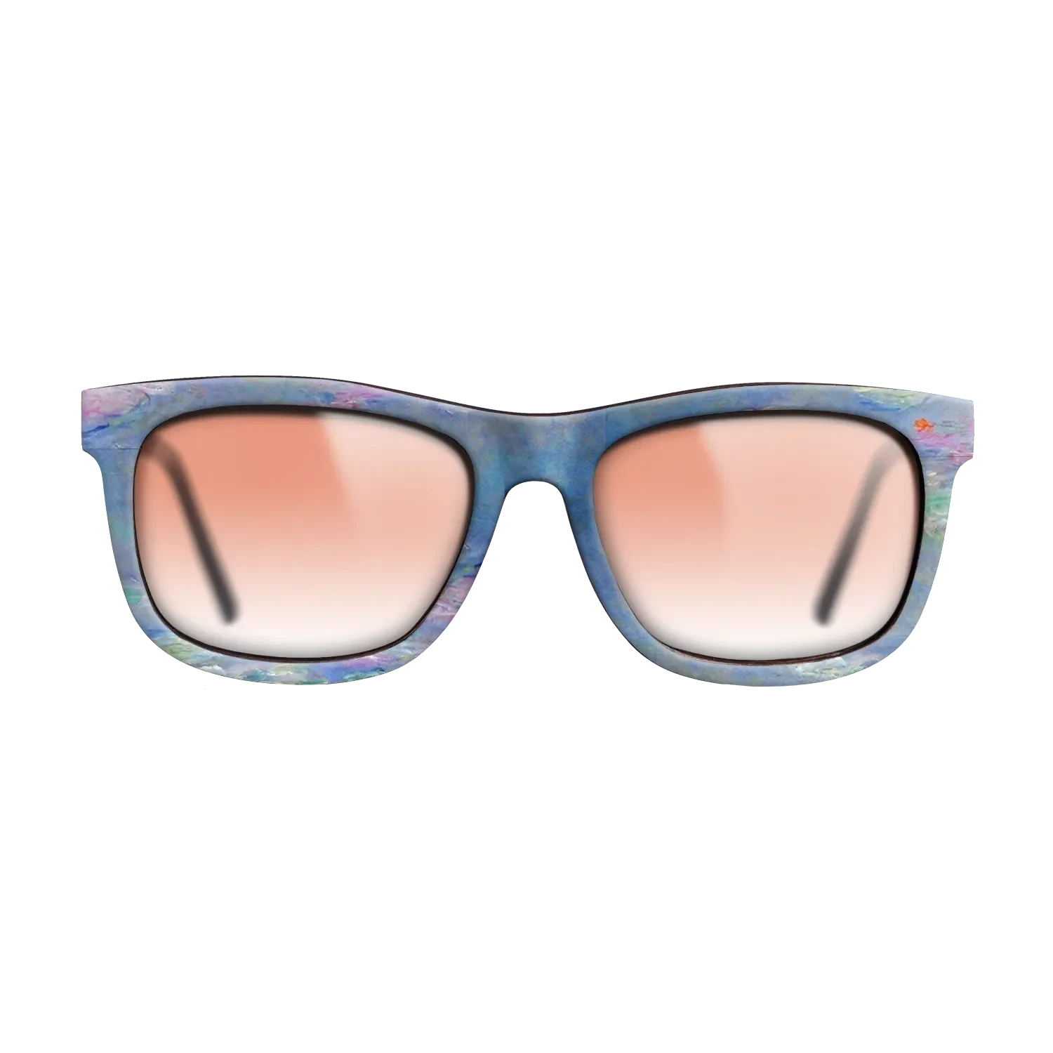 Oil Painting on Straight Grain Walnut: Rococo - Water Lilies, 1908 - Claude Monet - The Hero - Square - 1084 - SIRIS wood optic