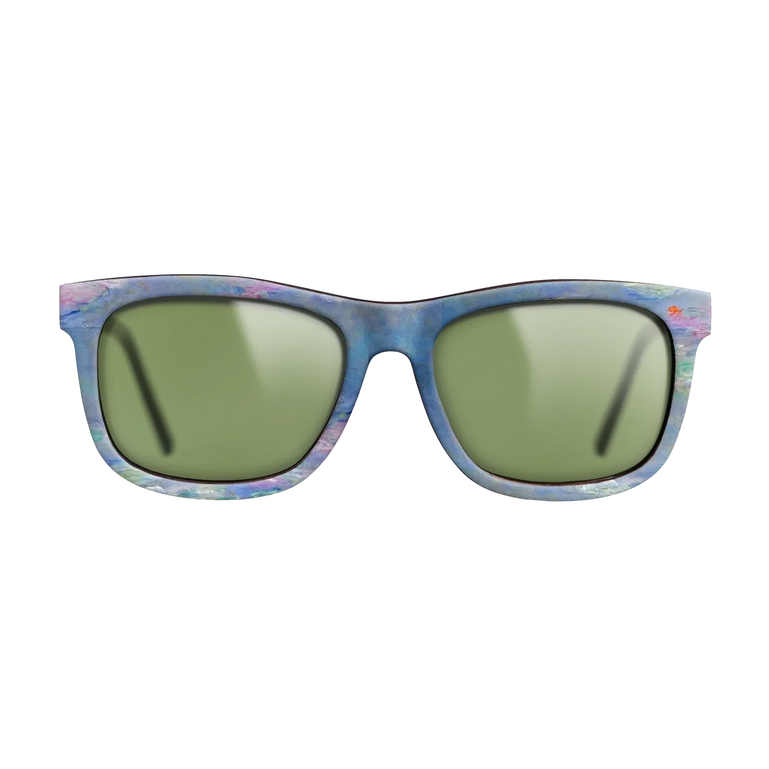 Oil Painting on Straight Grain Walnut: Rococo - Water Lilies, 1908 - Claude Monet - The Hero - Square - 1084 - SIRIS wood optic