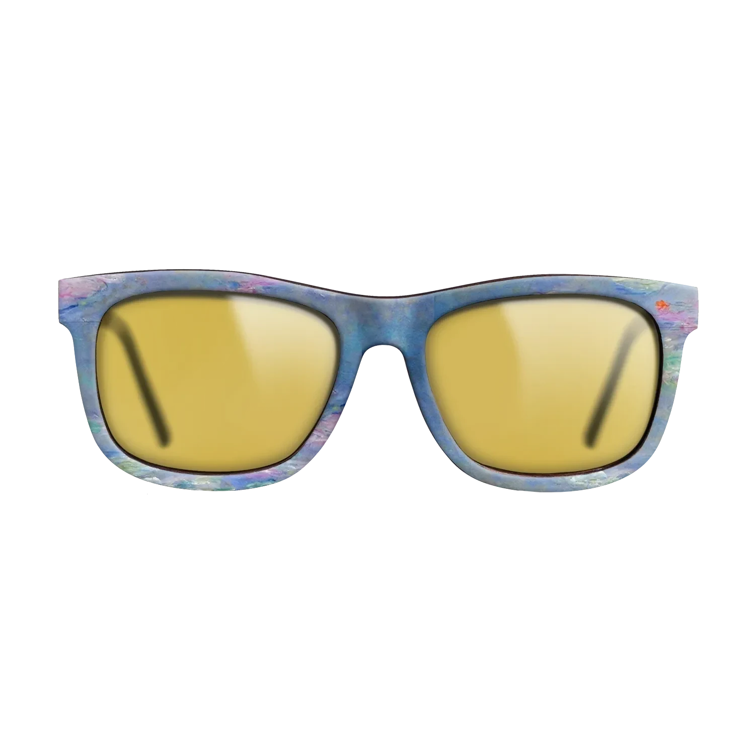 Oil Painting on Straight Grain Walnut: Rococo - Water Lilies, 1908 - Claude Monet - The Hero - Square - 1084 - SIRIS wood optic