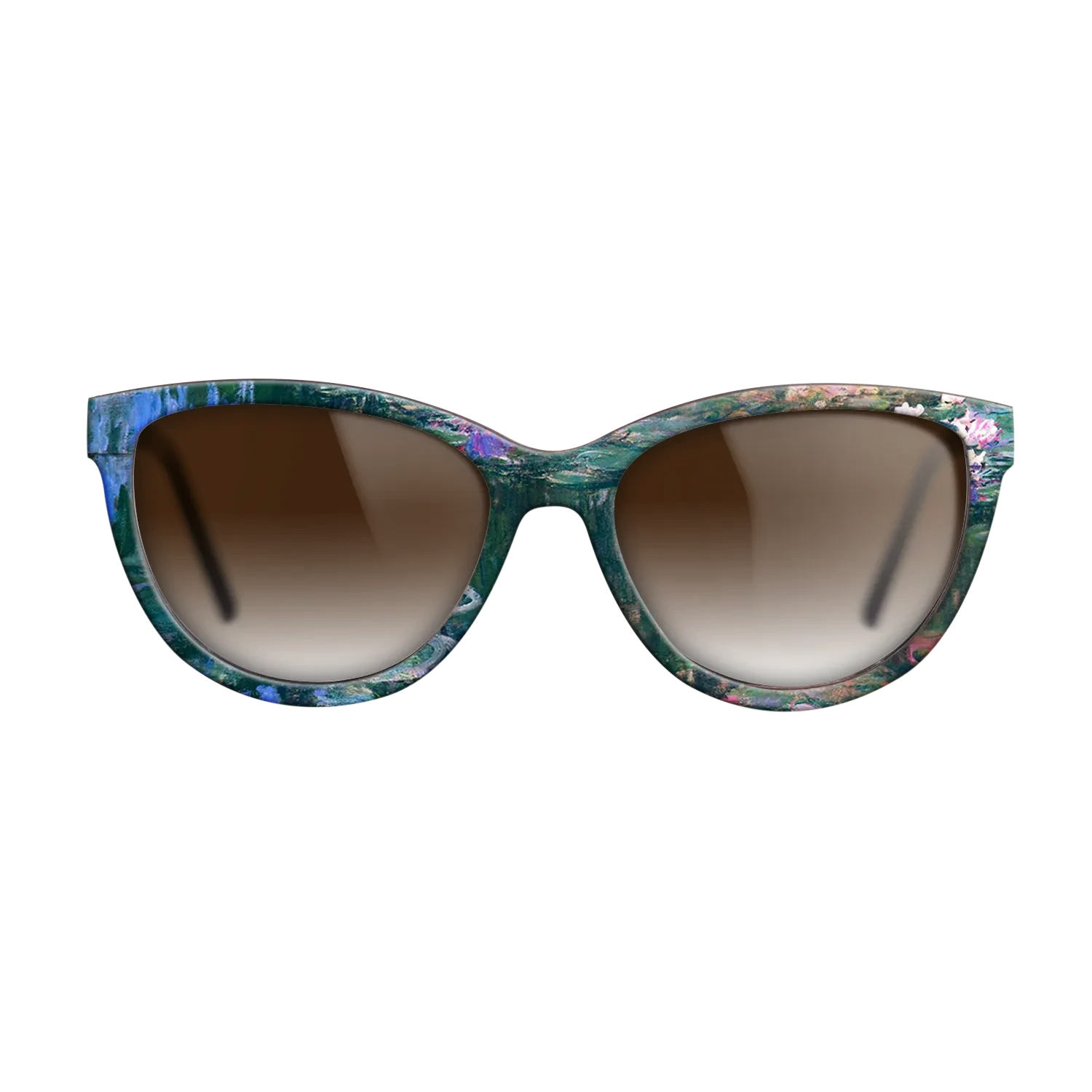 Oil Painting on Straight Grain Walnut: Rococo - Water Lilies, 1914 - 1917 - Claude Monet - The Maiden - Cat - 1979 - SIRIS wood optic