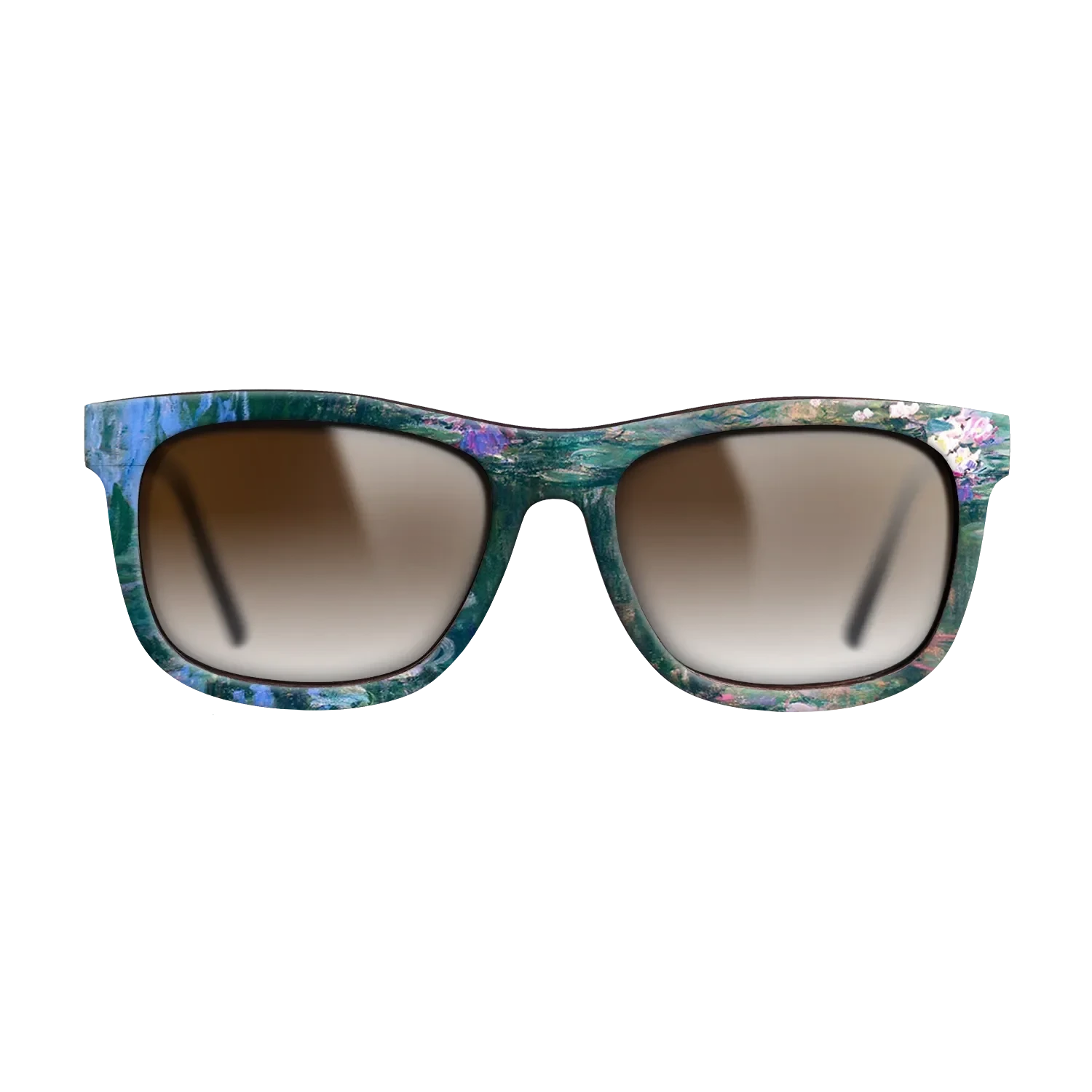 Oil Painting on Straight Grain Walnut: Rococo - Water Lilies, 1914 - 1917 - Claude Monet - The Hero - Square - 1979 - SIRIS wood optic