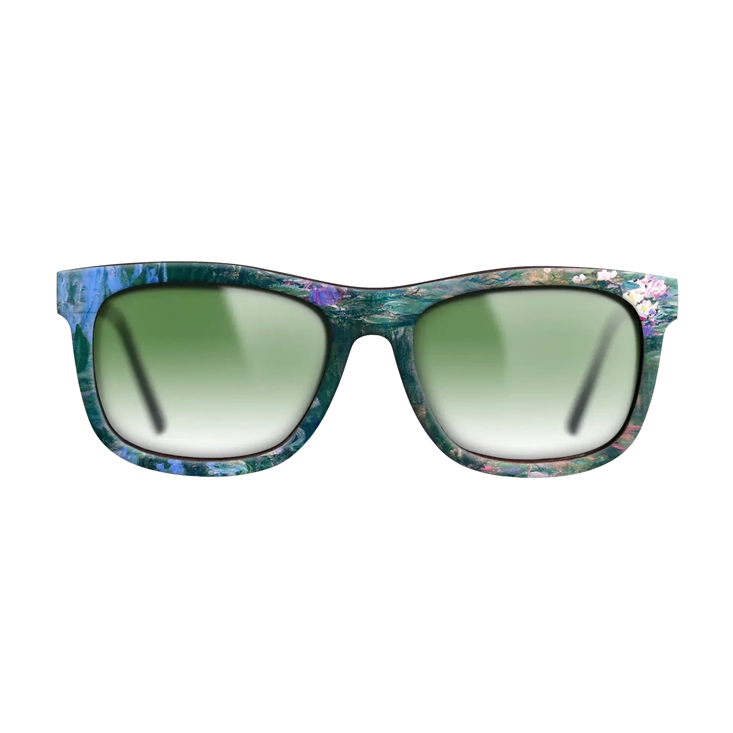 Oil Painting on Straight Grain Walnut: Rococo - Water Lilies, 1914 - 1917 - Claude Monet - The Hero - Square - 1979 - SIRIS wood optic