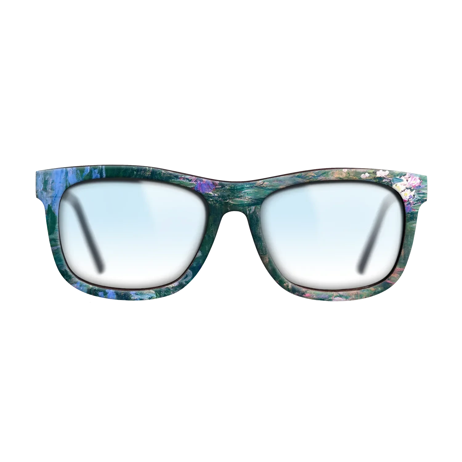 Oil Painting on Straight Grain Walnut: Rococo - Water Lilies, 1914 - 1917 - Claude Monet - The Hero - Square - 1979 - SIRIS wood optic