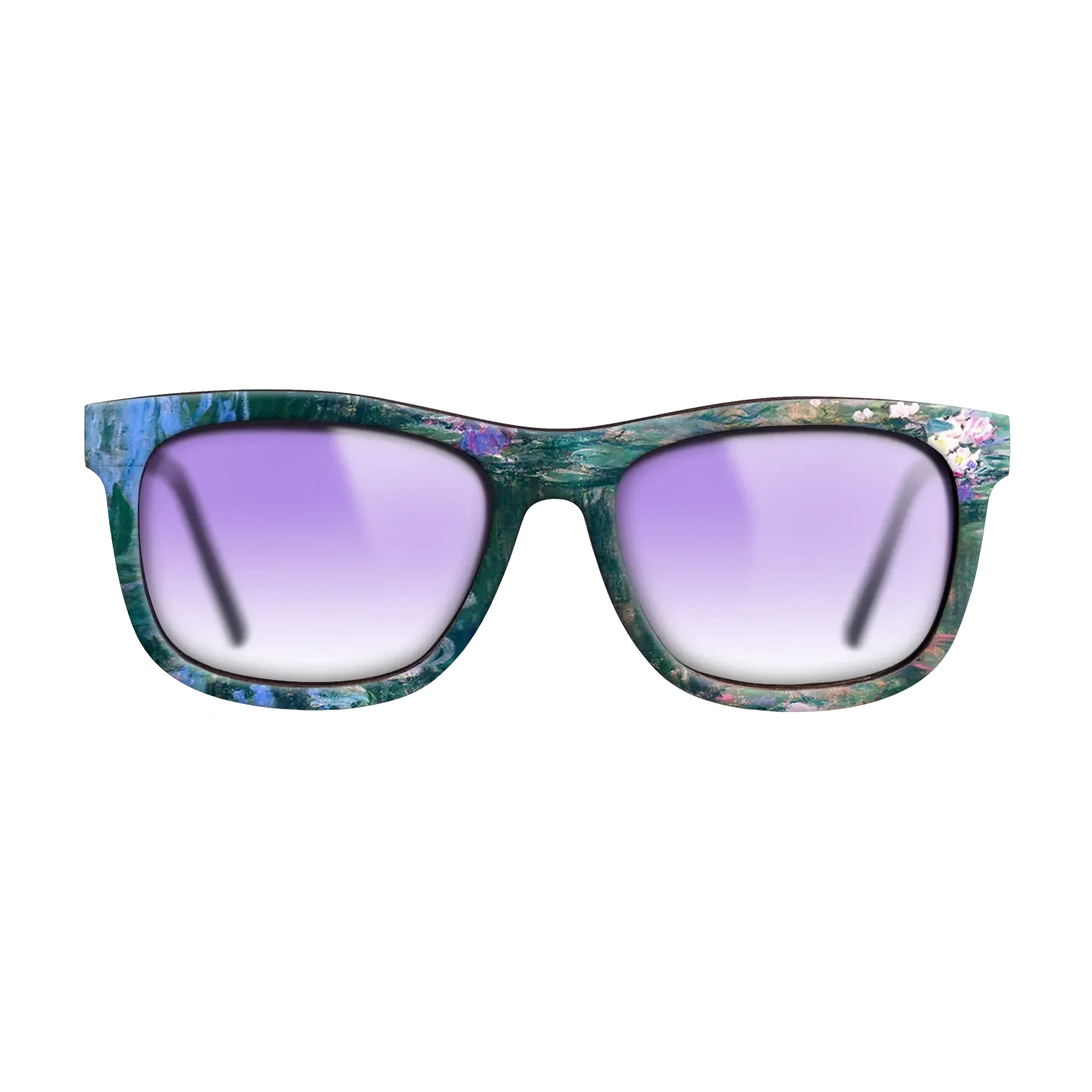 Oil Painting on Straight Grain Walnut: Rococo - Water Lilies, 1914 - 1917 - Claude Monet - The Hero - Square - 1979 - SIRIS wood optic