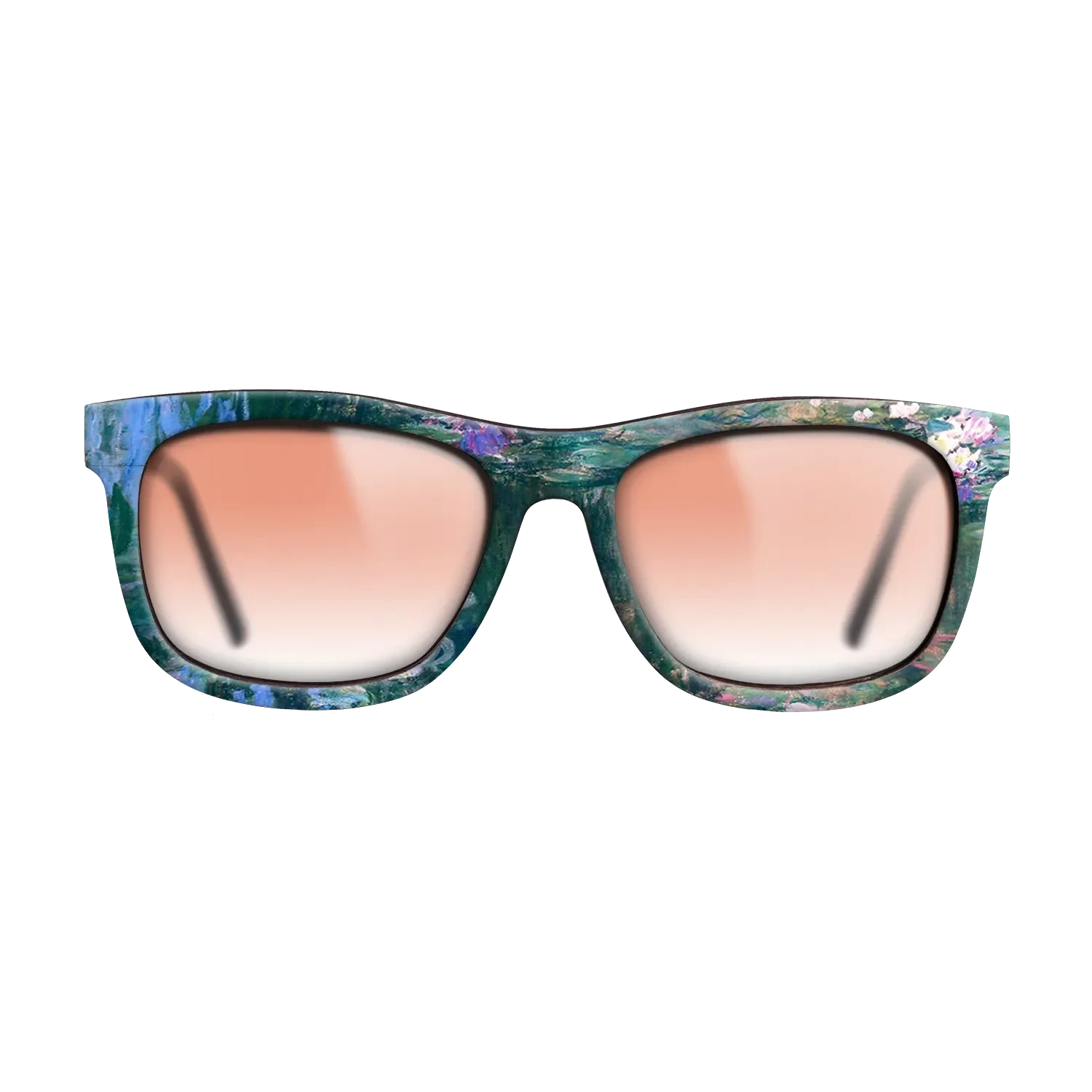 Oil Painting on Straight Grain Walnut: Rococo - Water Lilies, 1914 - 1917 - Claude Monet - The Hero - Square - 1979 - SIRIS wood optic