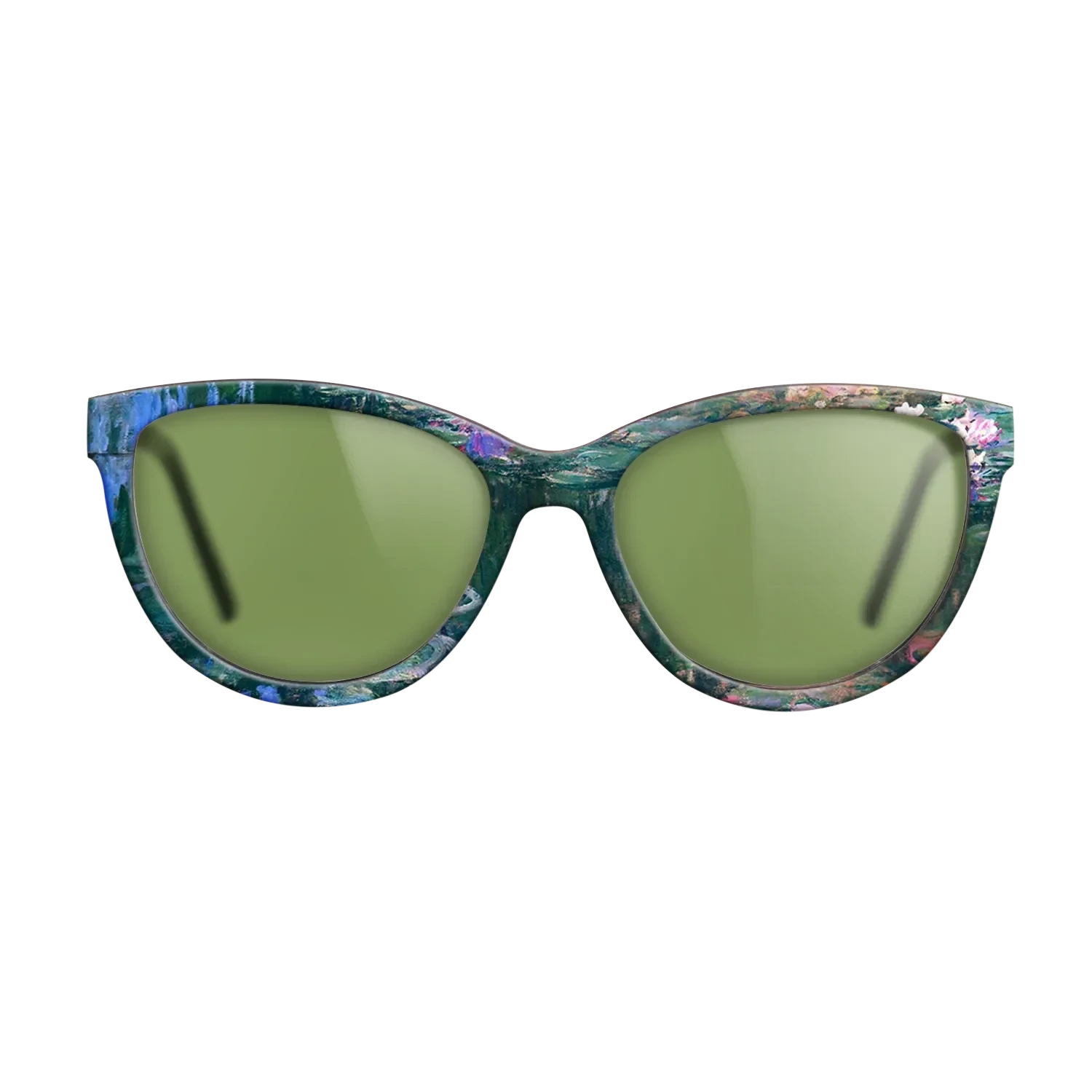 Oil Painting on Straight Grain Walnut: Rococo - Water Lilies, 1914 - 1917 - Claude Monet - The Maiden - Cat - 1979 - SIRIS wood optic