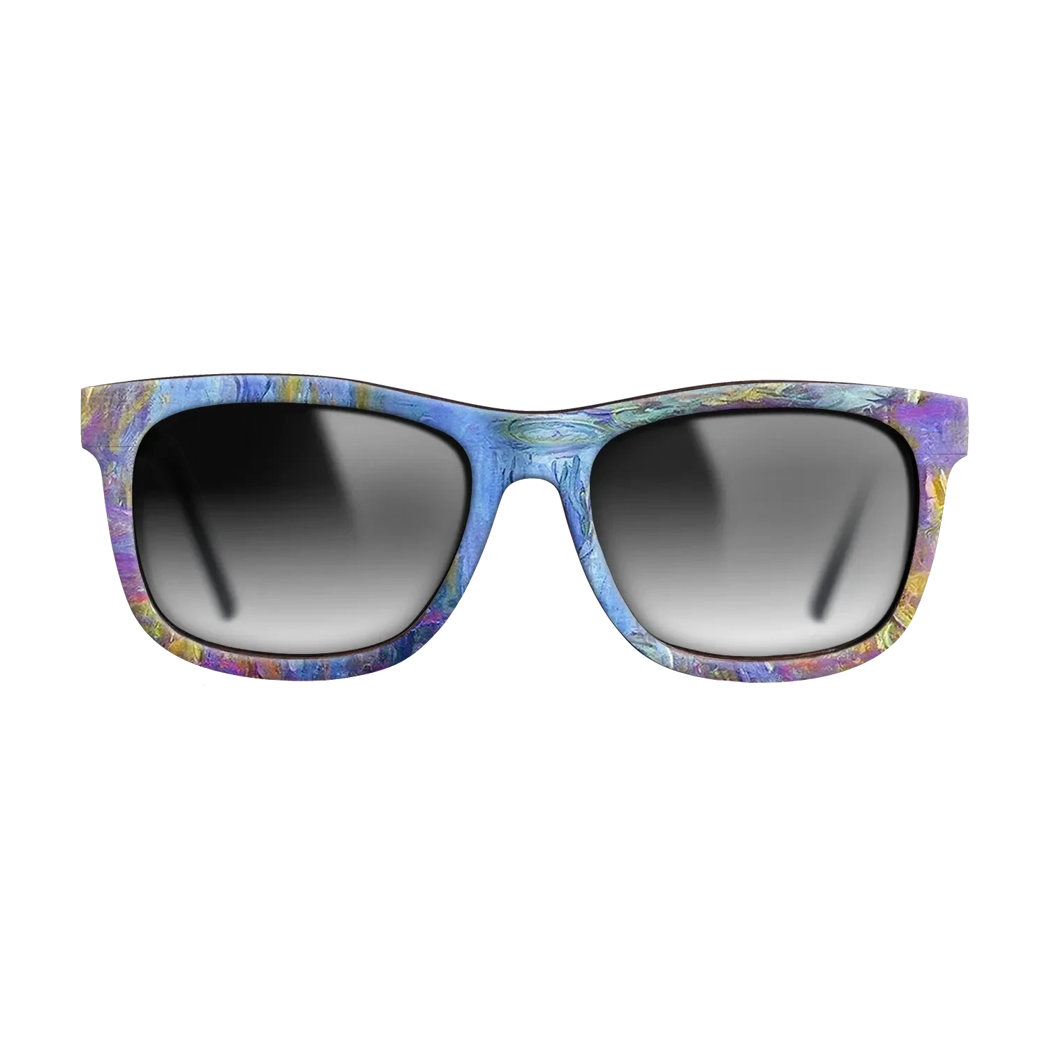 Oil Painting on Straight Grain Walnut: Rococo - Water Lilies, 1914 - 1917 - Claude Monet 2 - The Hero - Square - 2031 - SIRIS wood optic