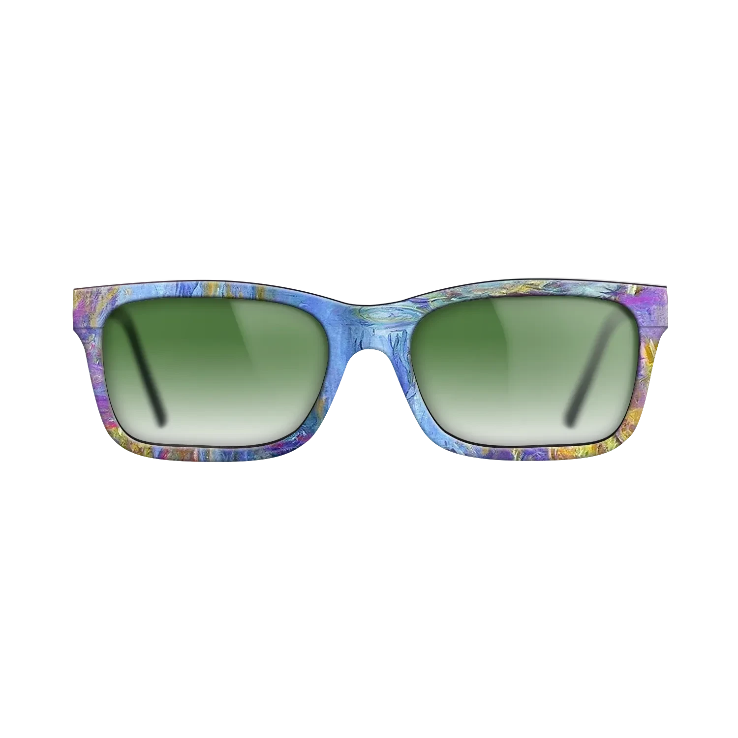 Oil Painting on Straight Grain Walnut: Rococo - Water Lilies, 1914 - 1917 - Claude Monet 2 - The Sage - Rectangle - 2031 - SIRIS wood optic