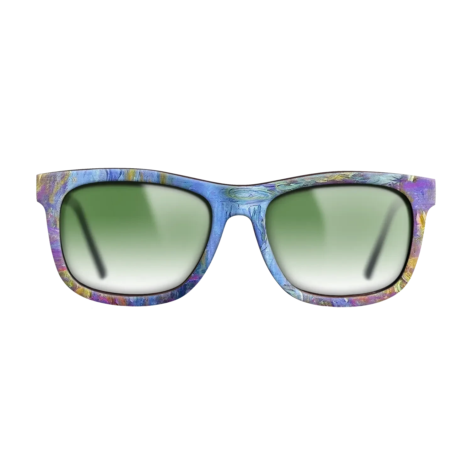 Oil Painting on Straight Grain Walnut: Rococo - Water Lilies, 1914 - 1917 - Claude Monet 2 - The Hero - Square - 2031 - SIRIS wood optic