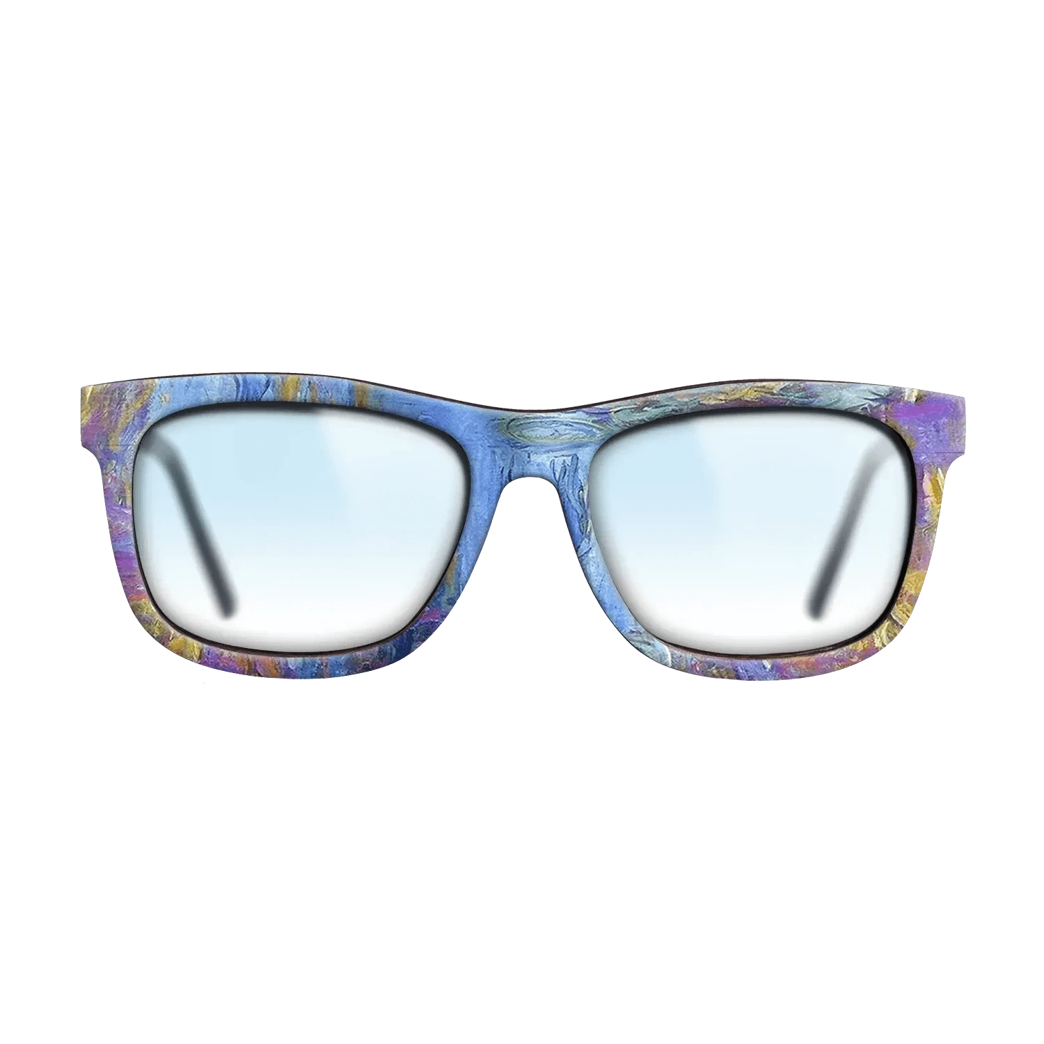 Oil Painting on Straight Grain Walnut: Rococo - Water Lilies, 1914 - 1917 - Claude Monet 2 - The Hero - Square - 2031 - SIRIS wood optic