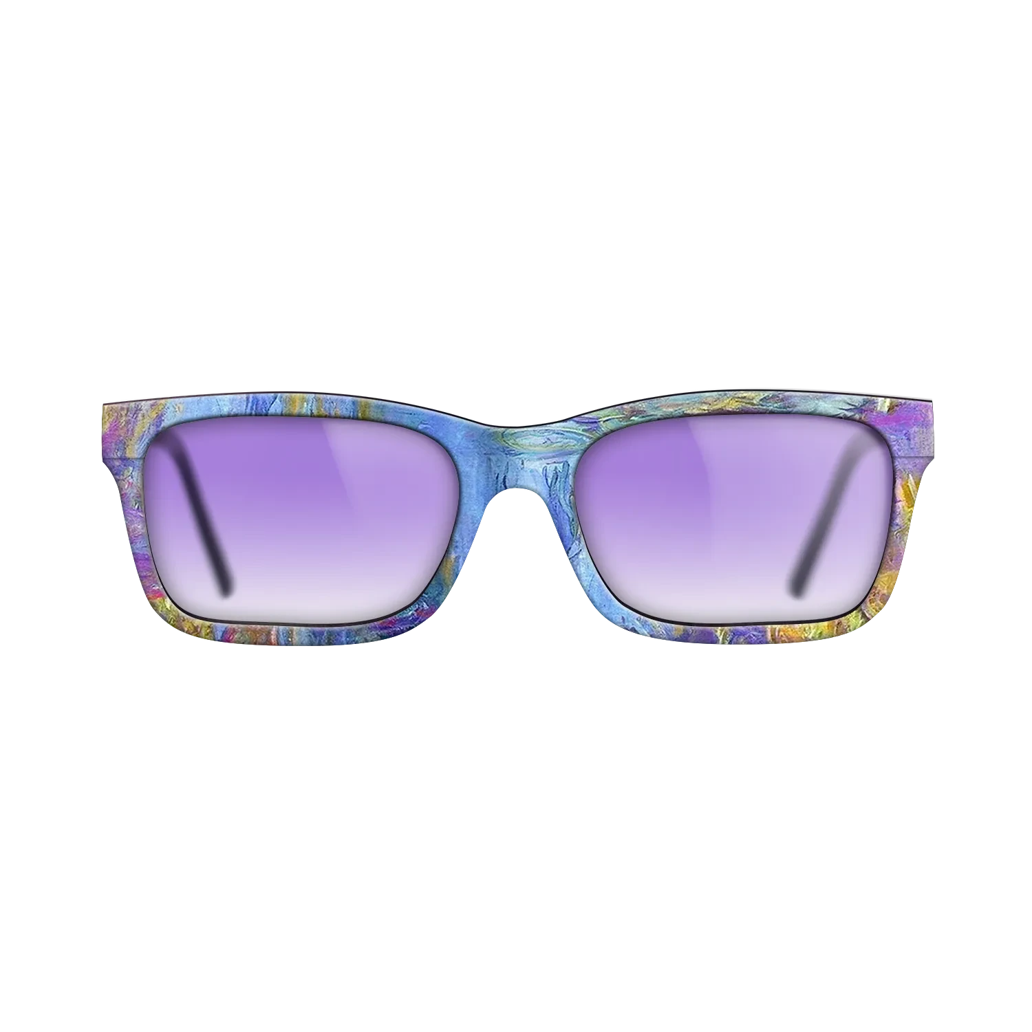 Oil Painting on Straight Grain Walnut: Rococo - Water Lilies, 1914 - 1917 - Claude Monet 2 - The Sage - Rectangle - 2031 - SIRIS wood optic