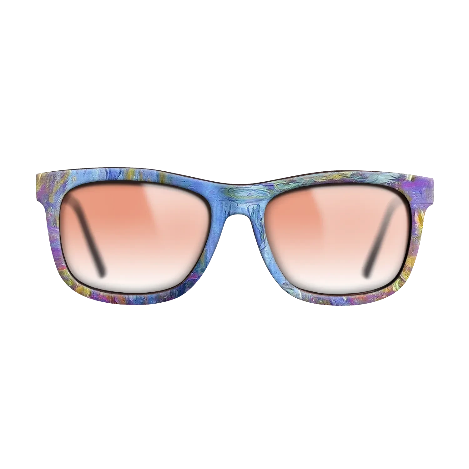 Oil Painting on Straight Grain Walnut: Rococo - Water Lilies, 1914 - 1917 - Claude Monet 2 - The Hero - Square - 2031 - SIRIS wood optic