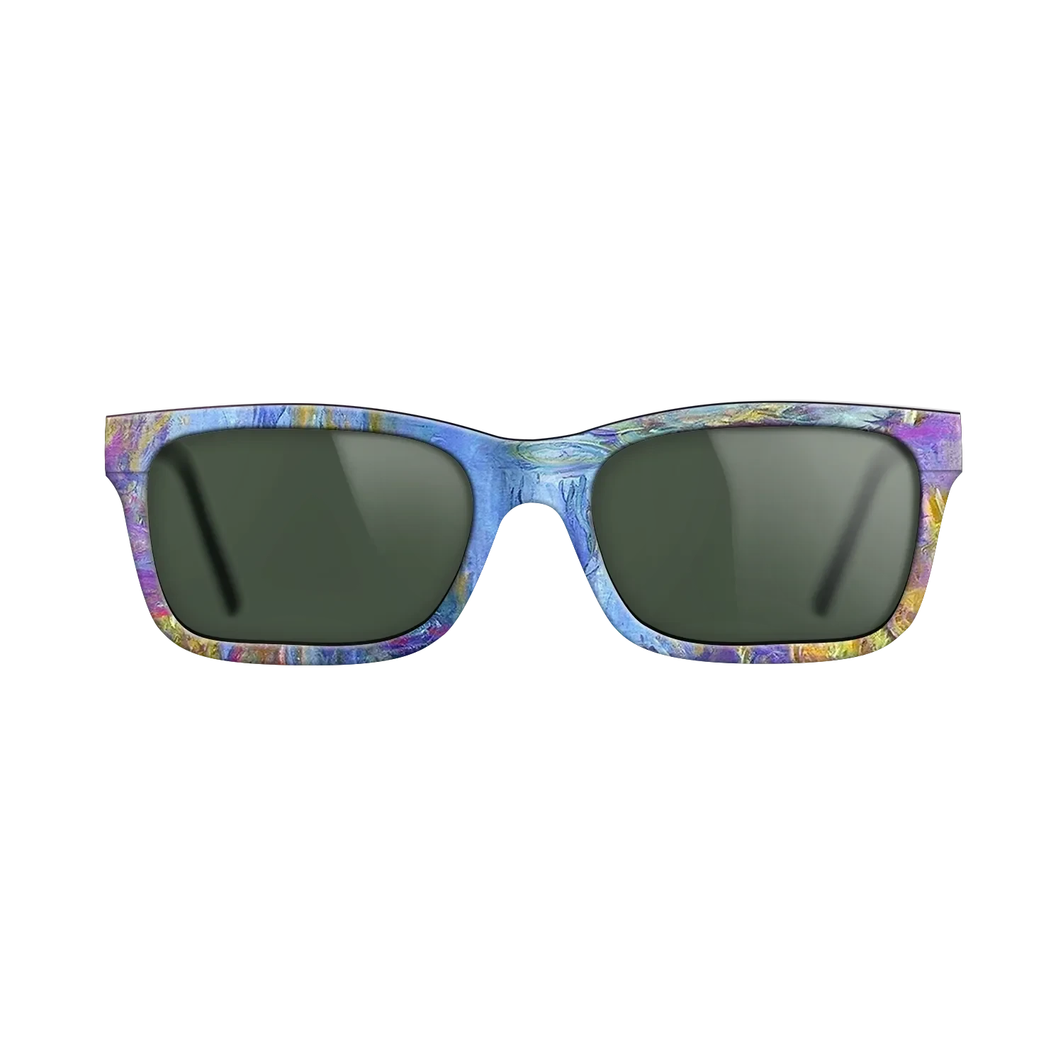 Oil Painting on Straight Grain Walnut: Rococo - Water Lilies, 1914 - 1917 - Claude Monet 2 - The Sage - Rectangle - 2031 - SIRIS wood optic