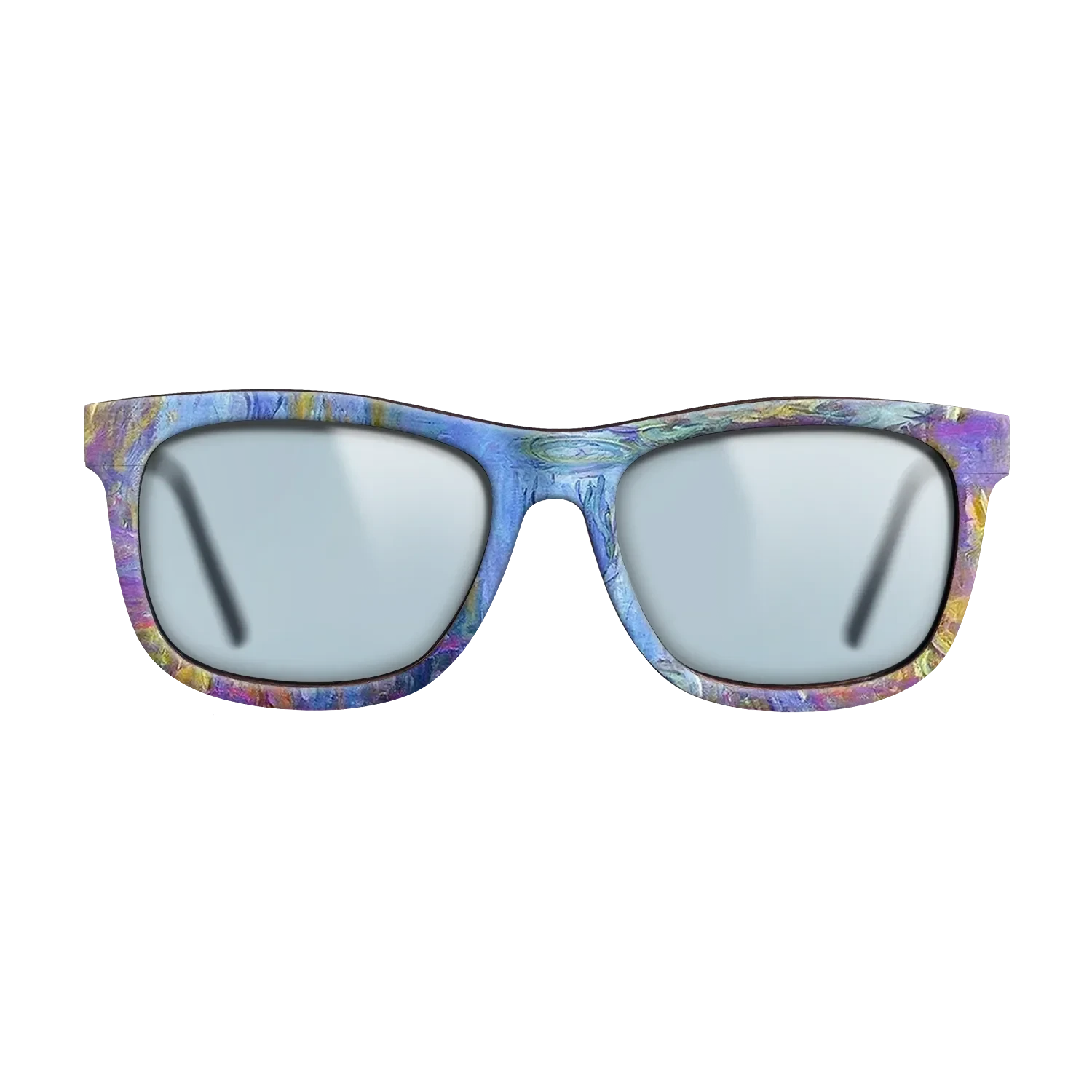 Oil Painting on Straight Grain Walnut: Rococo - Water Lilies, 1914 - 1917 - Claude Monet 2 - The Hero - Square - 2031 - SIRIS wood optic