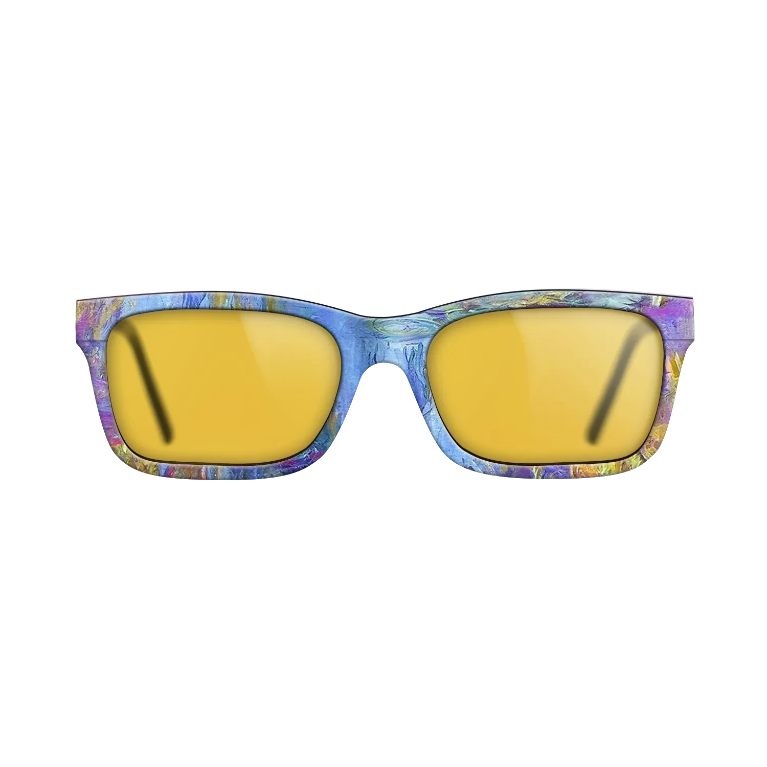 Oil Painting on Straight Grain Walnut: Rococo - Water Lilies, 1914 - 1917 - Claude Monet 2 - The Sage - Rectangle - 2031 - SIRIS wood optic