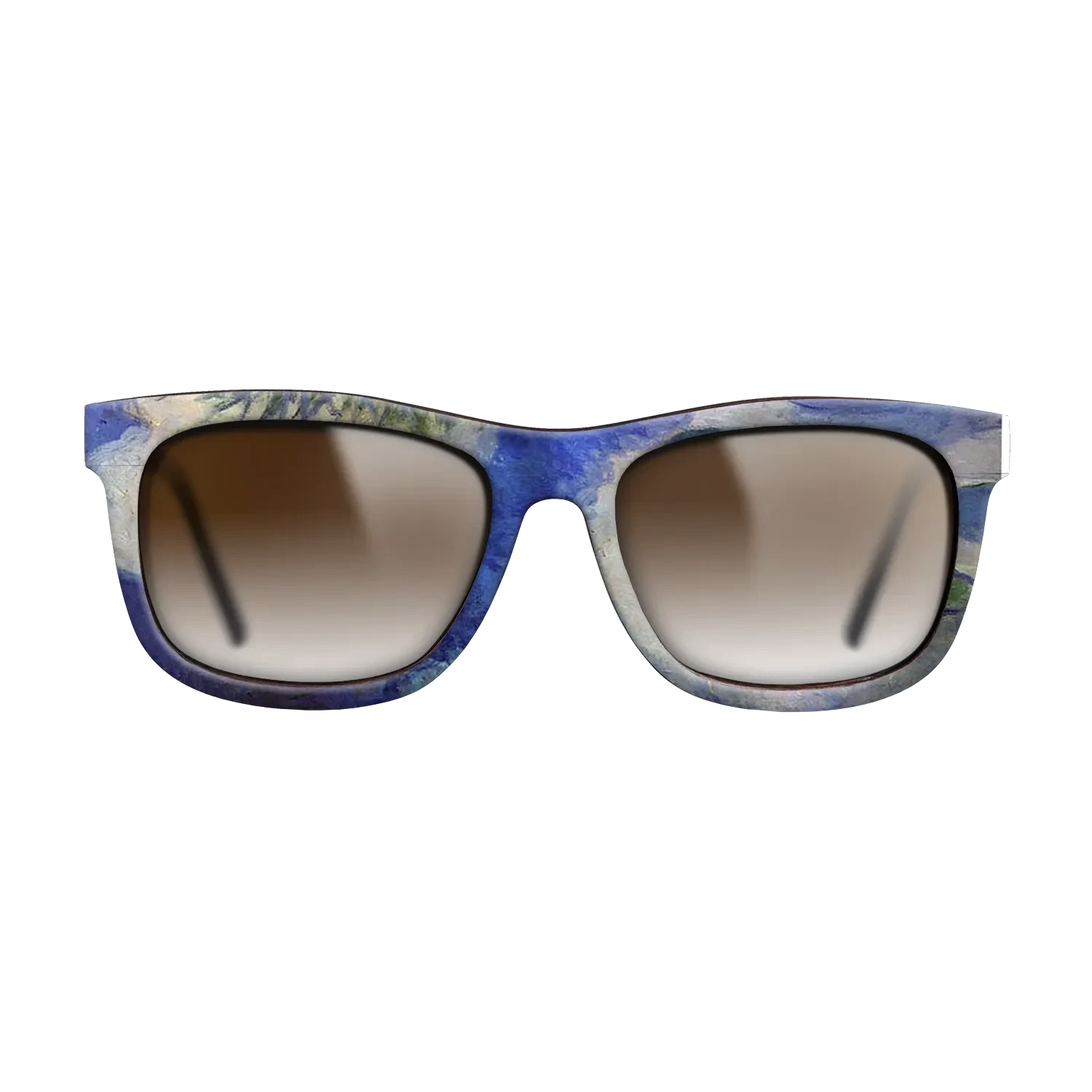 Oil Painting on Straight Grain Walnut: Rococo - Water Lilies, 1914 - Claude Monet - The Hero - Square - 694 - SIRIS wood optic