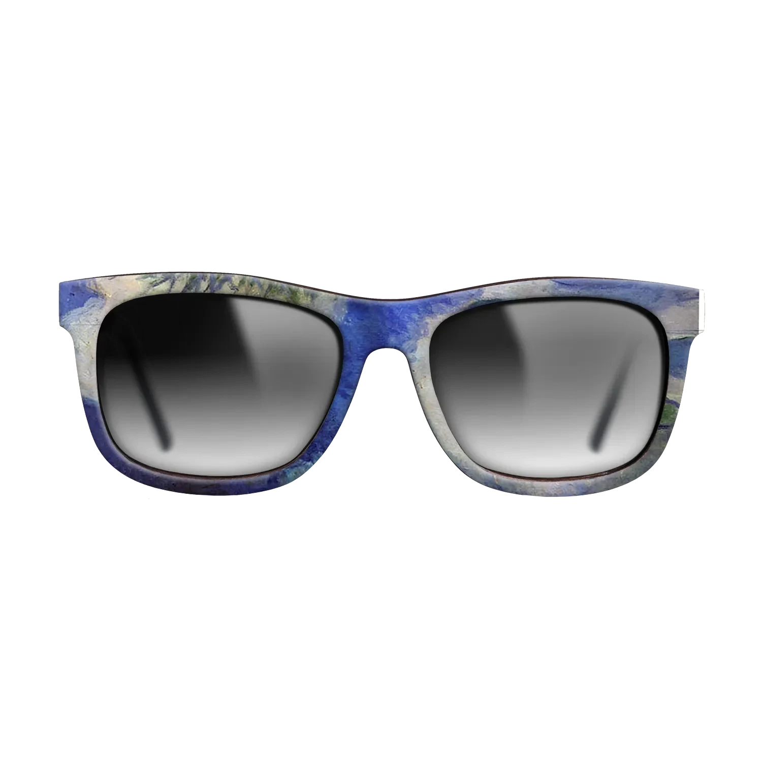 Oil Painting on Straight Grain Walnut: Rococo - Water Lilies, 1914 - Claude Monet - The Hero - Square - 694 - SIRIS wood optic