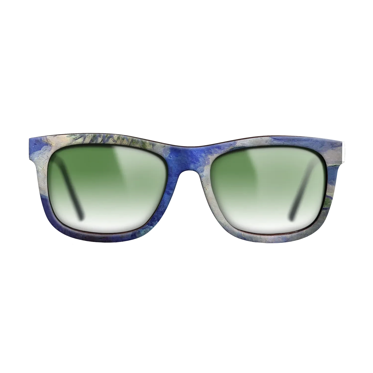 Oil Painting on Straight Grain Walnut: Rococo - Water Lilies, 1914 - Claude Monet - The Hero - Square - 694 - SIRIS wood optic