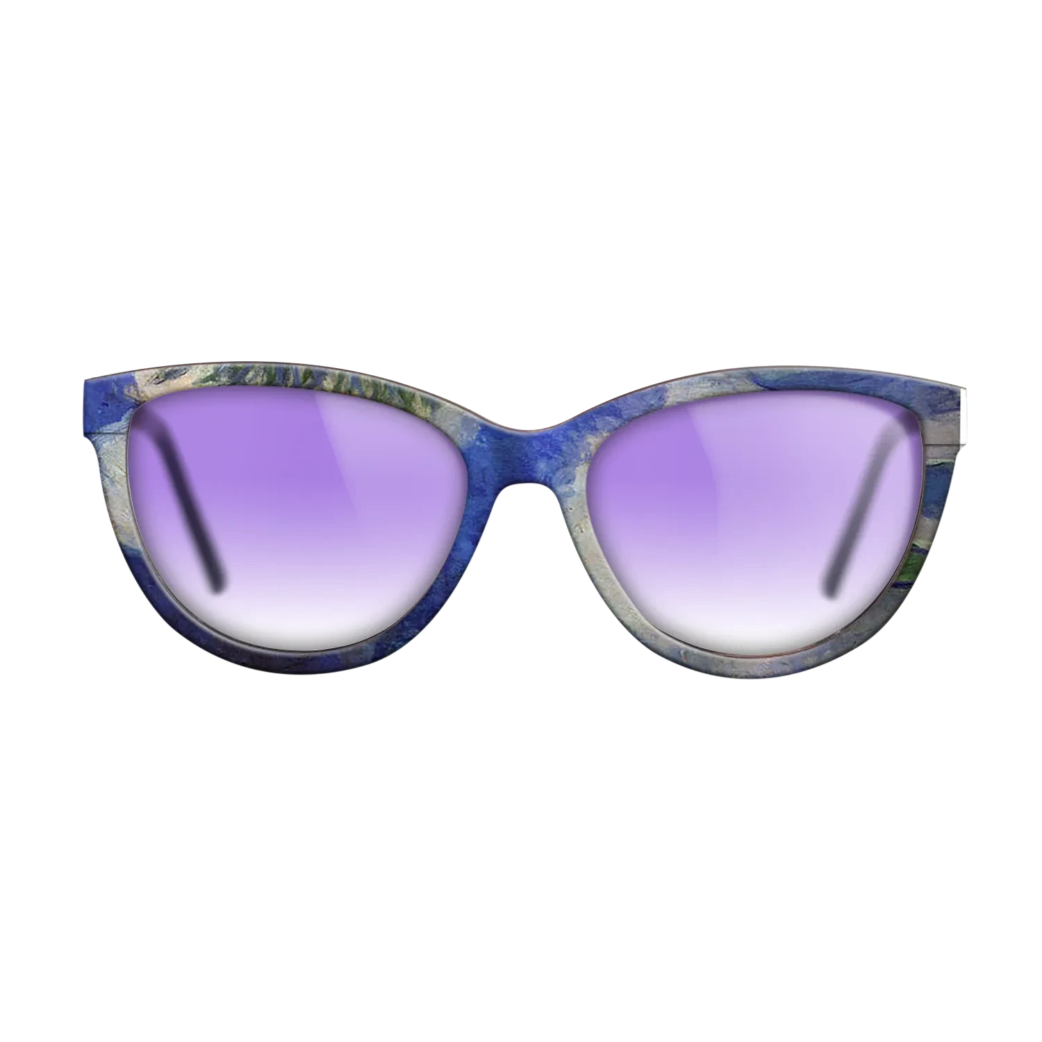 Oil Painting on Straight Grain Walnut: Rococo - Water Lilies, 1914 - Claude Monet - The Maiden - Cat - 694 - SIRIS wood optic