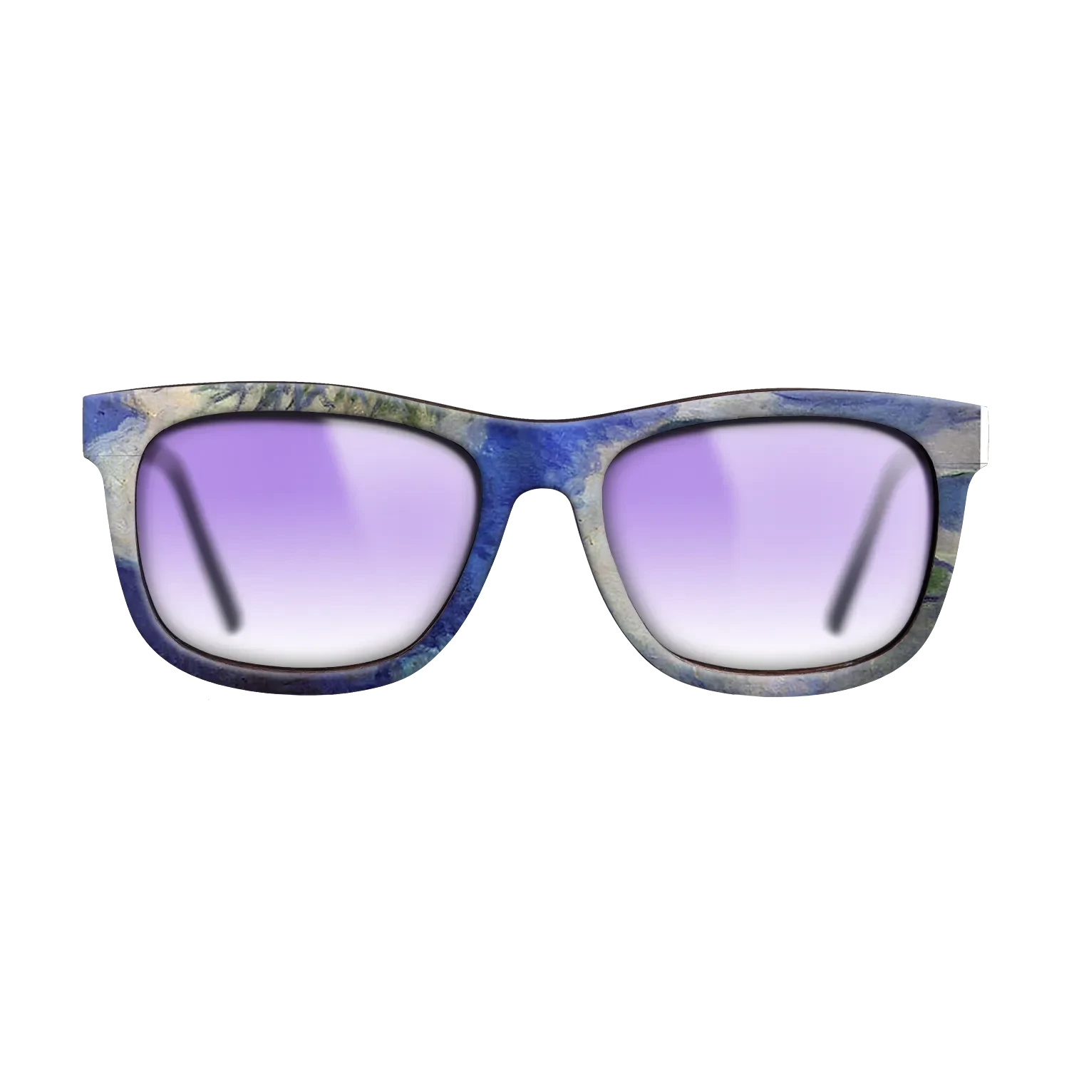 Oil Painting on Straight Grain Walnut: Rococo - Water Lilies, 1914 - Claude Monet - The Hero - Square - 694 - SIRIS wood optic