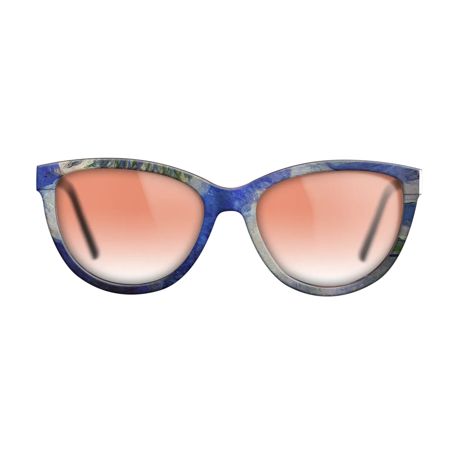 Oil Painting on Straight Grain Walnut: Rococo - Water Lilies, 1914 - Claude Monet - The Maiden - Cat - 694 - SIRIS wood optic