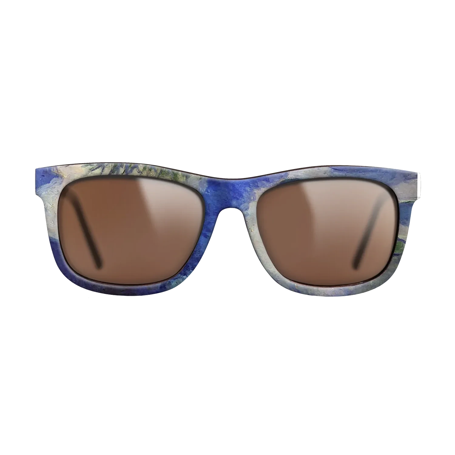 Oil Painting on Straight Grain Walnut: Rococo - Water Lilies, 1914 - Claude Monet - The Hero - Square - 694 - SIRIS wood optic