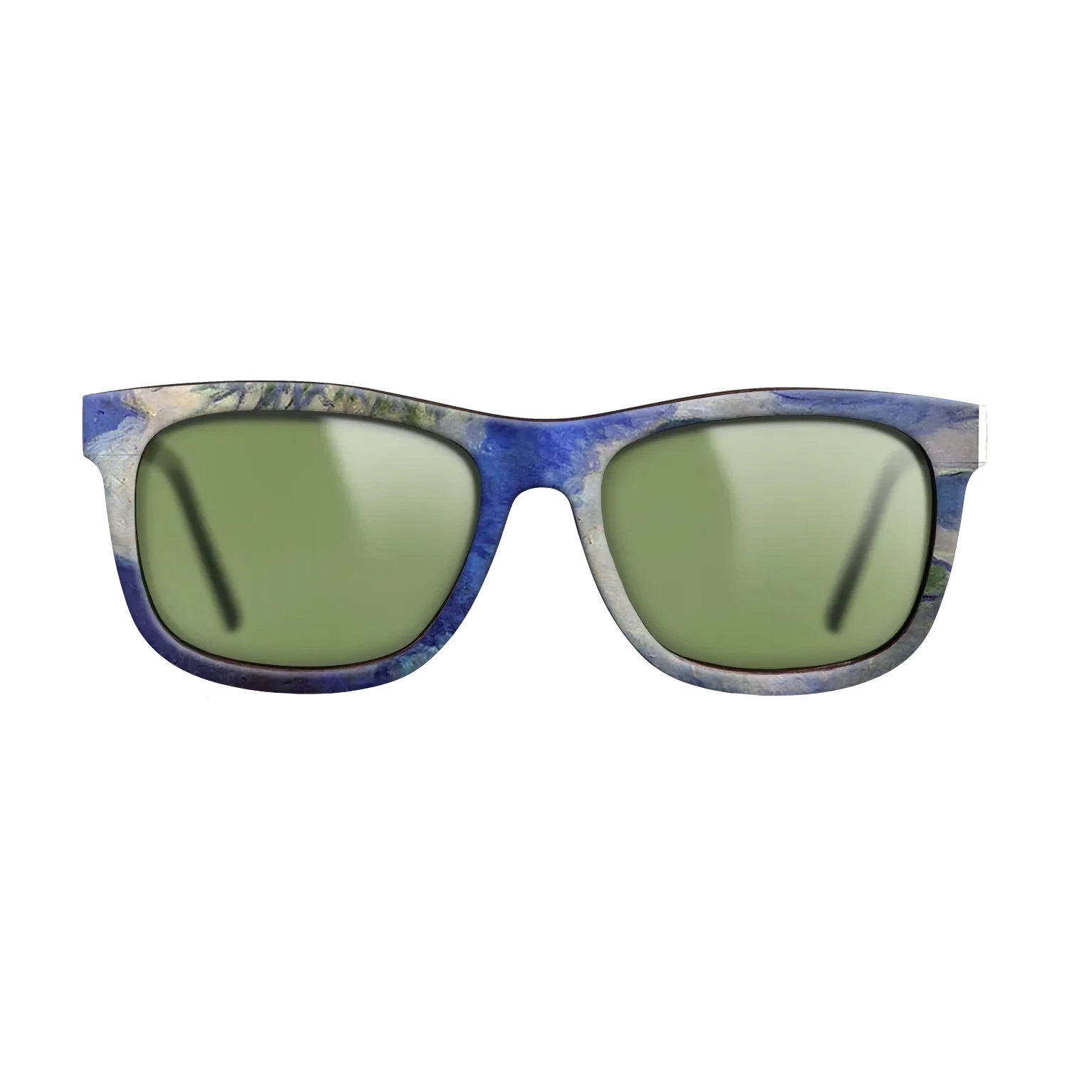 Oil Painting on Straight Grain Walnut: Rococo - Water Lilies, 1914 - Claude Monet - The Hero - Square - 694 - SIRIS wood optic