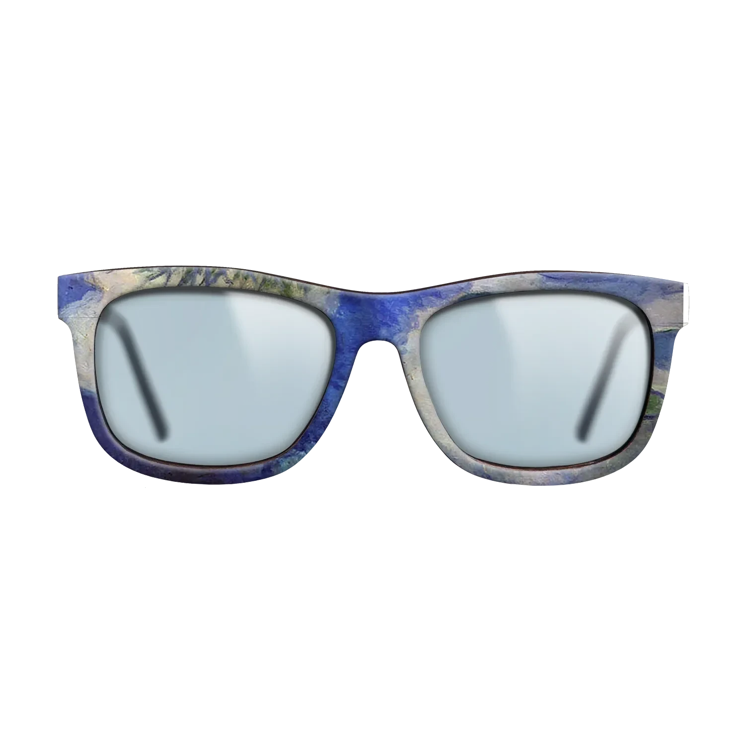 Oil Painting on Straight Grain Walnut: Rococo - Water Lilies, 1914 - Claude Monet - The Hero - Square - 694 - SIRIS wood optic